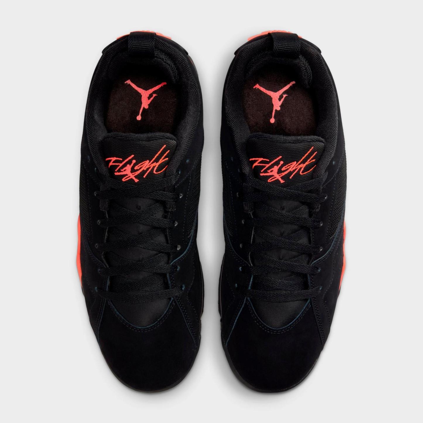 Men's Air Jordan MVP 92 Casual Shoes - Black/Infrared 23 - Left shoe facing left. Outside of the shoe. - view 4