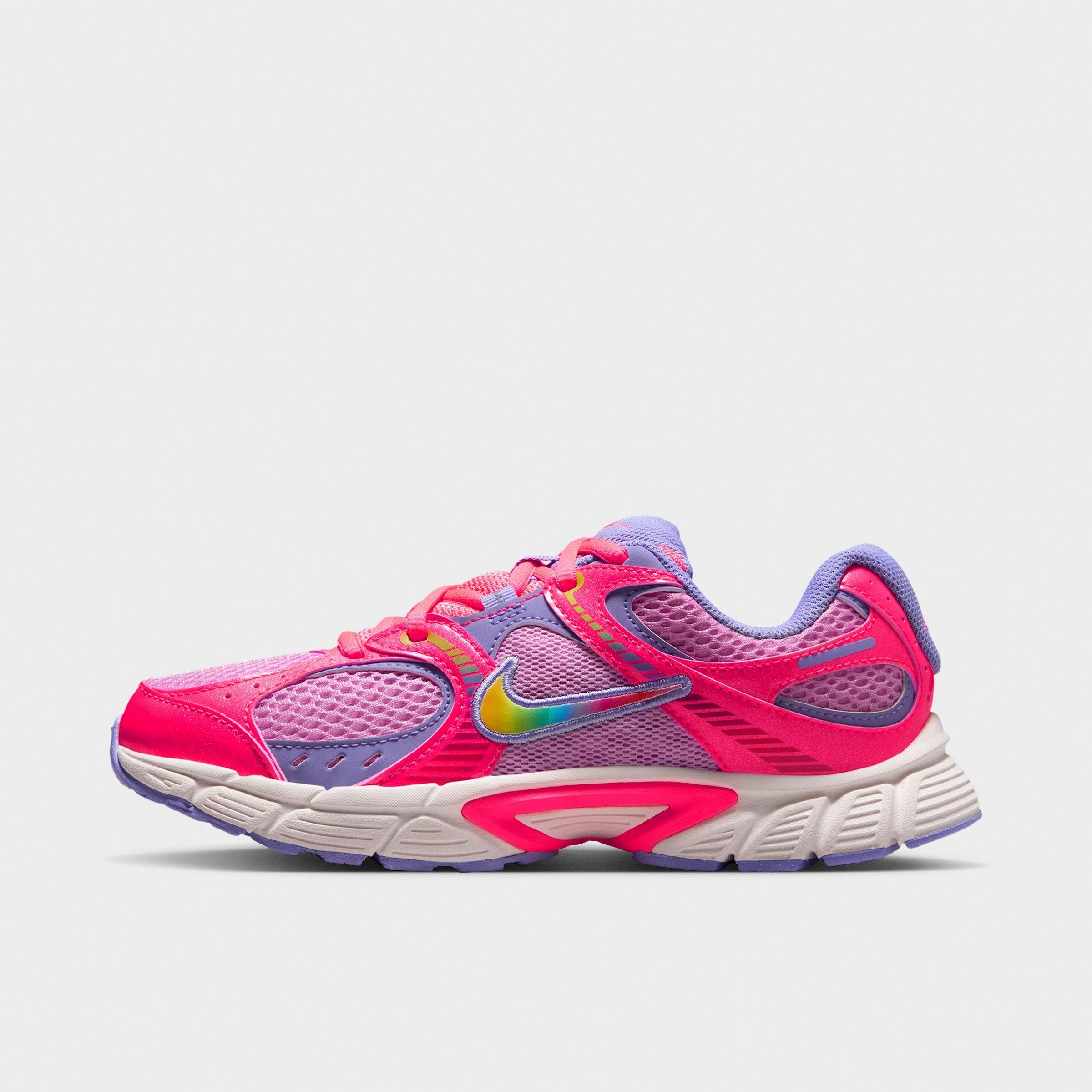 Big Kids' Nithtke V5 RNR Casual Shoes - Hot Punch/Pink Rise/Light Thistle/Multi-Color - Left shoe facing left. Outside of the shoe.