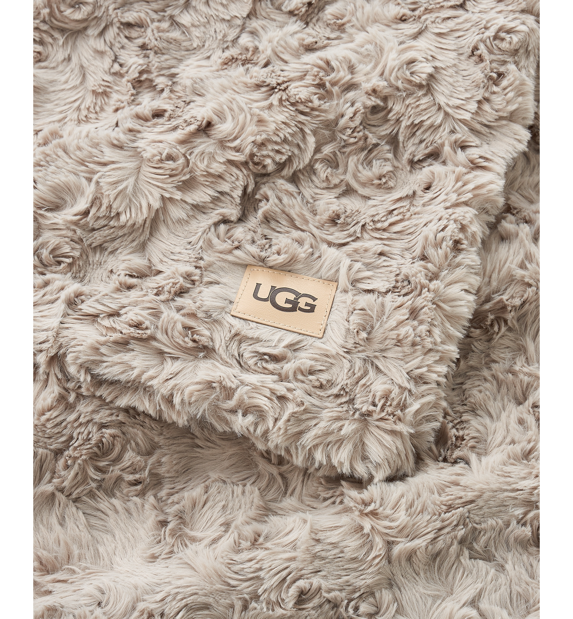 UGG® Adalee Faux Fur Throw, 50" x 70" - Oyster