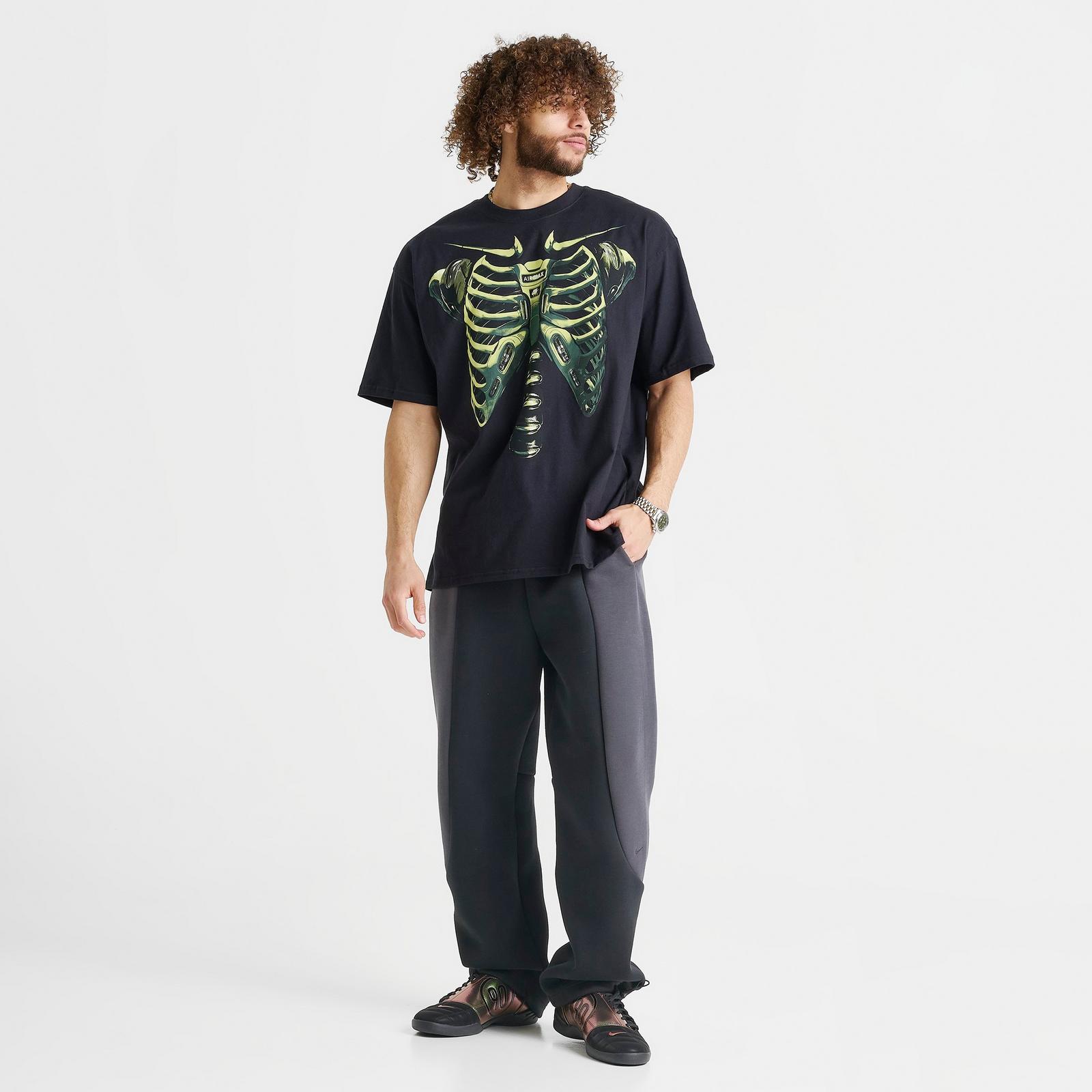 Men's Nike Sportswear Anatomy of Air Graphic T-Shirt - Black/Volt