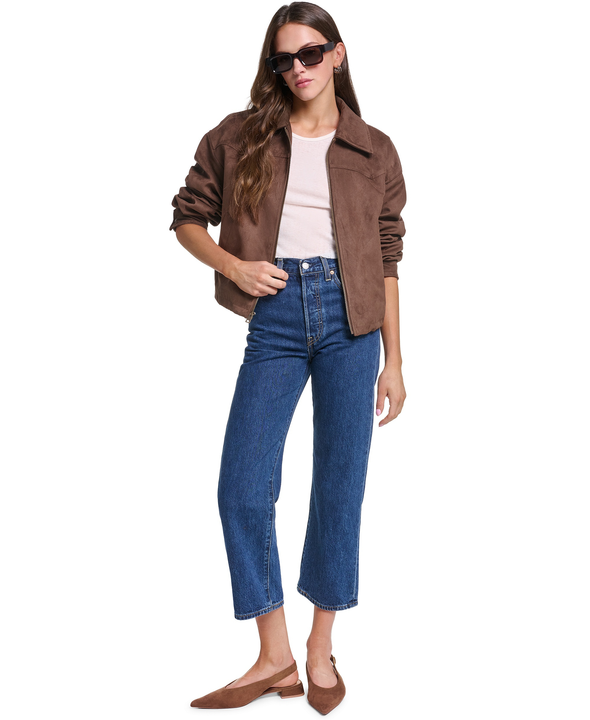 Levi's Women's Western Yoke Bubble Hem Jacket - Maple