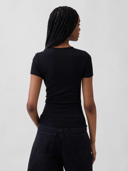 Modern Rib T-Shirt - Black