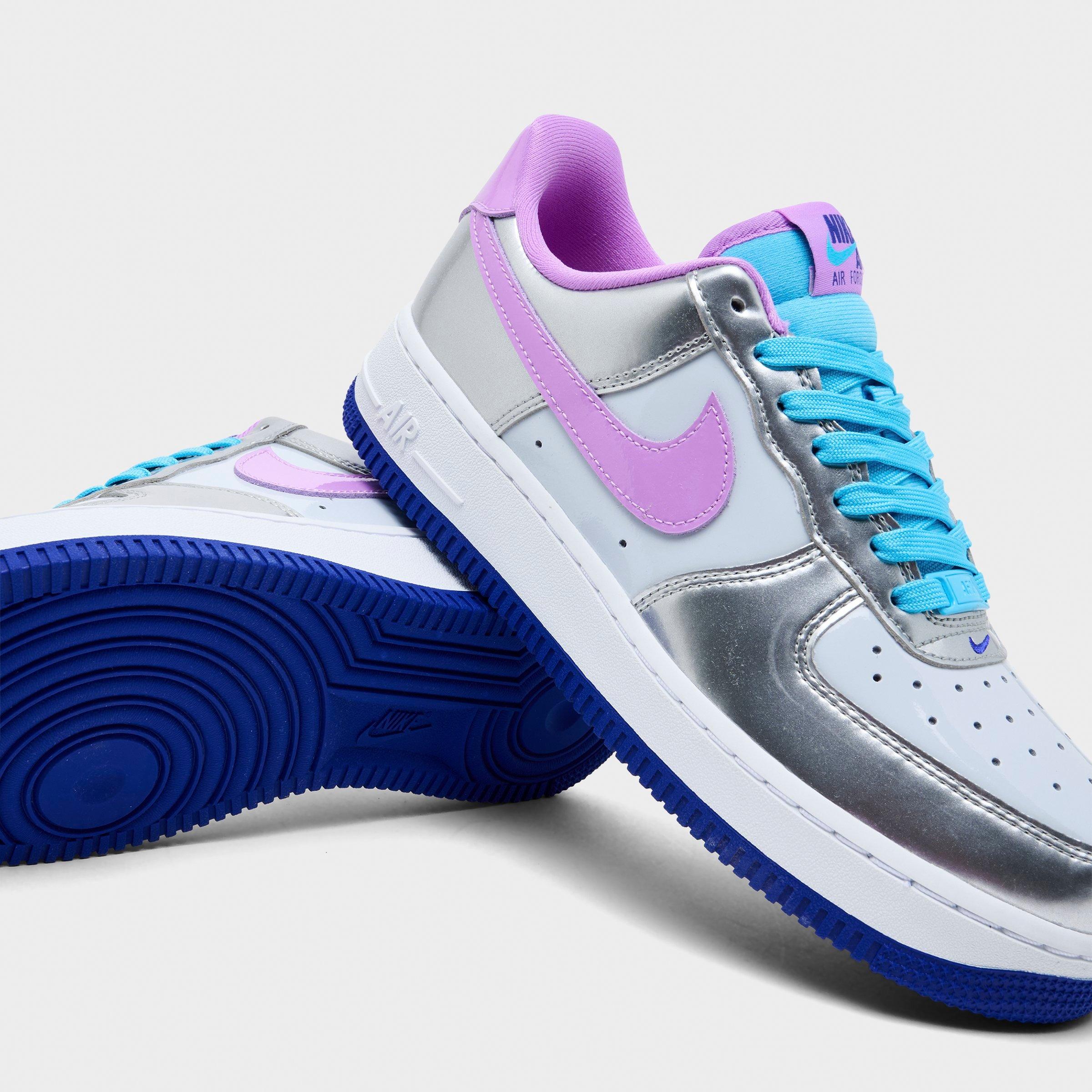 Women's Nithtke Air Force 1 '07 "WNBA All-Star Weekend" Casual Shoes - Chrome/Fuschia Flow/Pure Platinum - Detail shot