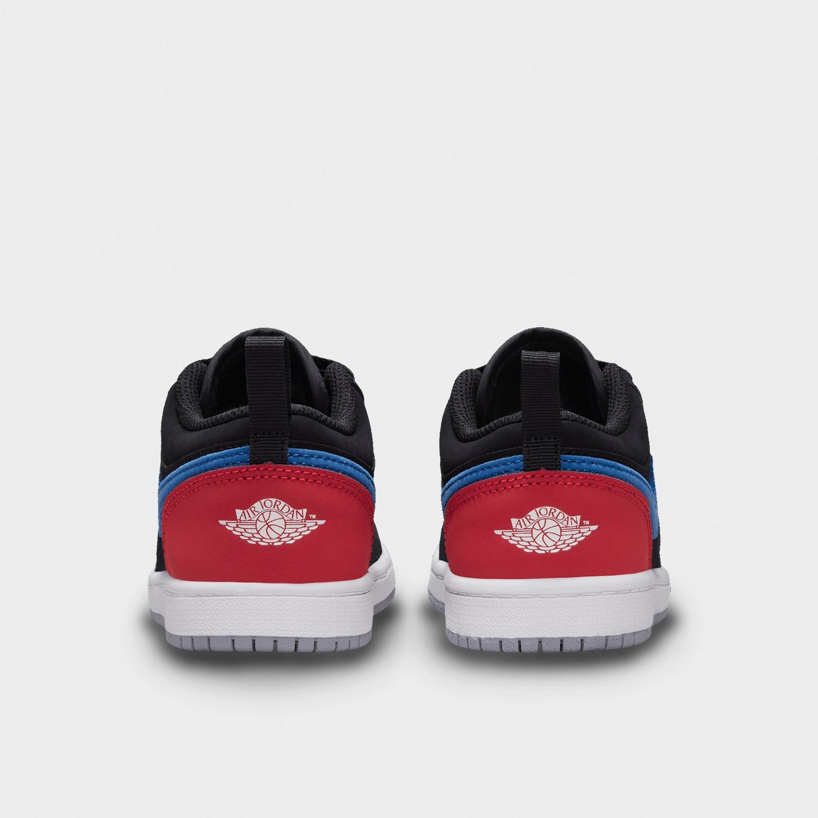 Little Kids' Air Jordan Retro 1 Low OG Casual Shoes - Black/True Blue/Varsity Red/Summit White - view 4