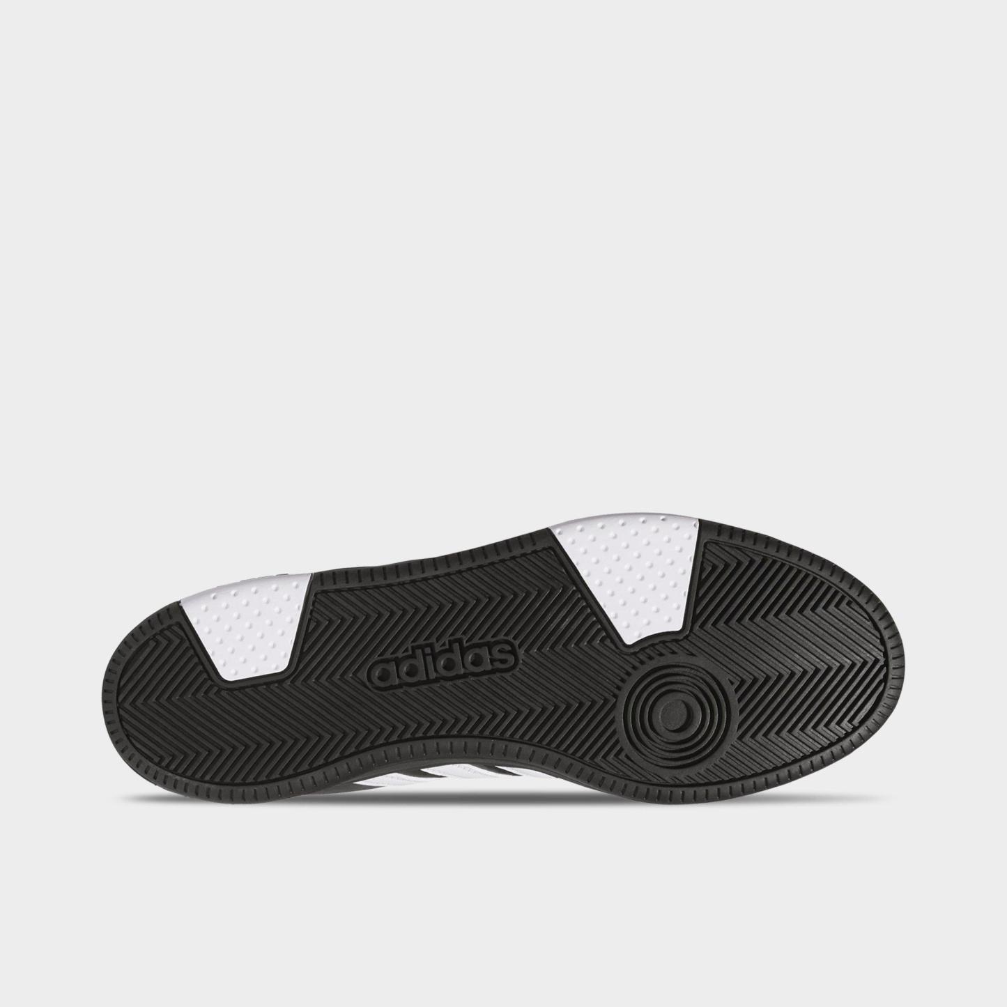 Men's adidas Hoops Classic Mid Casual Shoes - Core Black/Cloud White/Orbit Grey - Bottom view