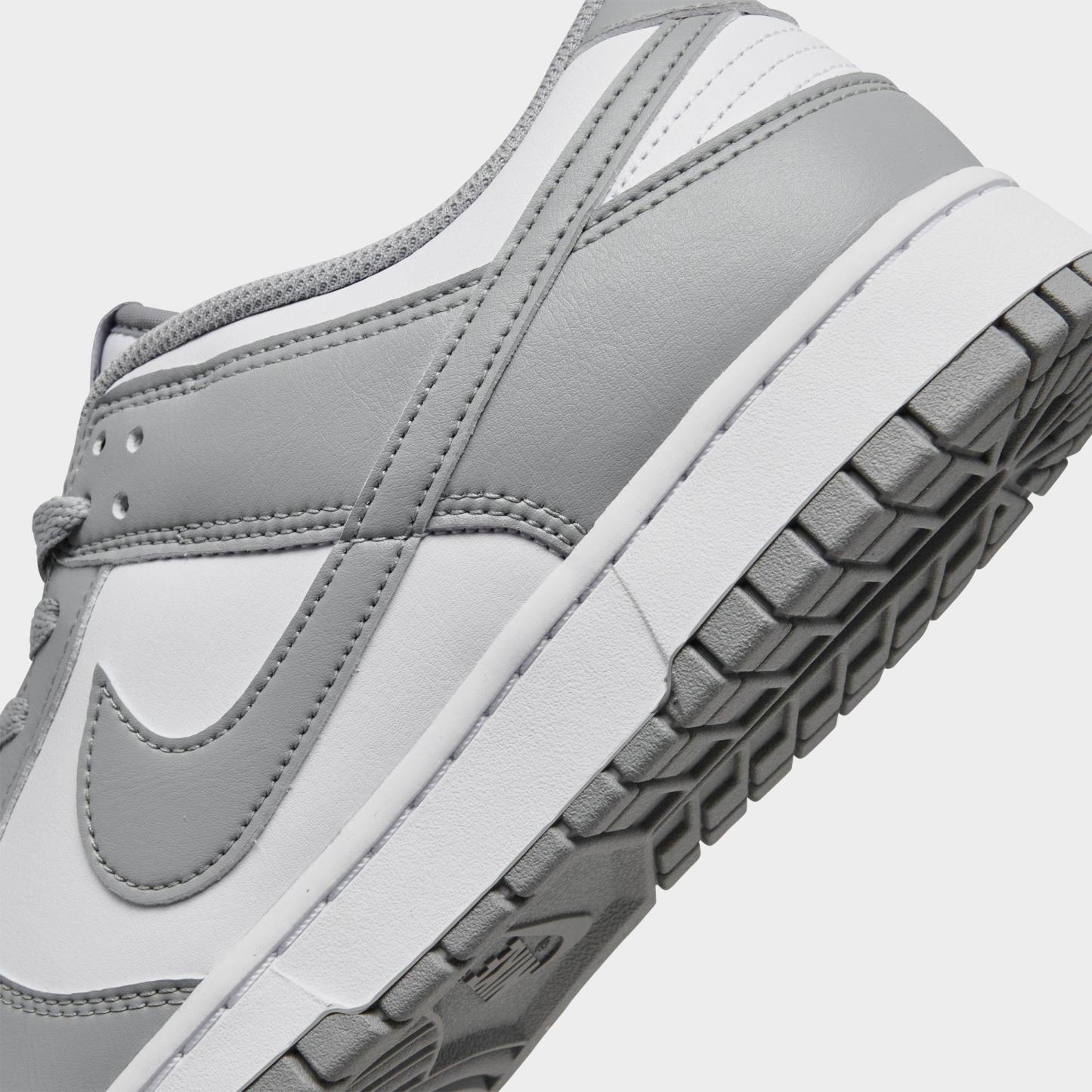 Men's Nithtke Dunk Low Retro Casual Shoes - Part 1 - White/White/Light Smoke Grey - Detail shot