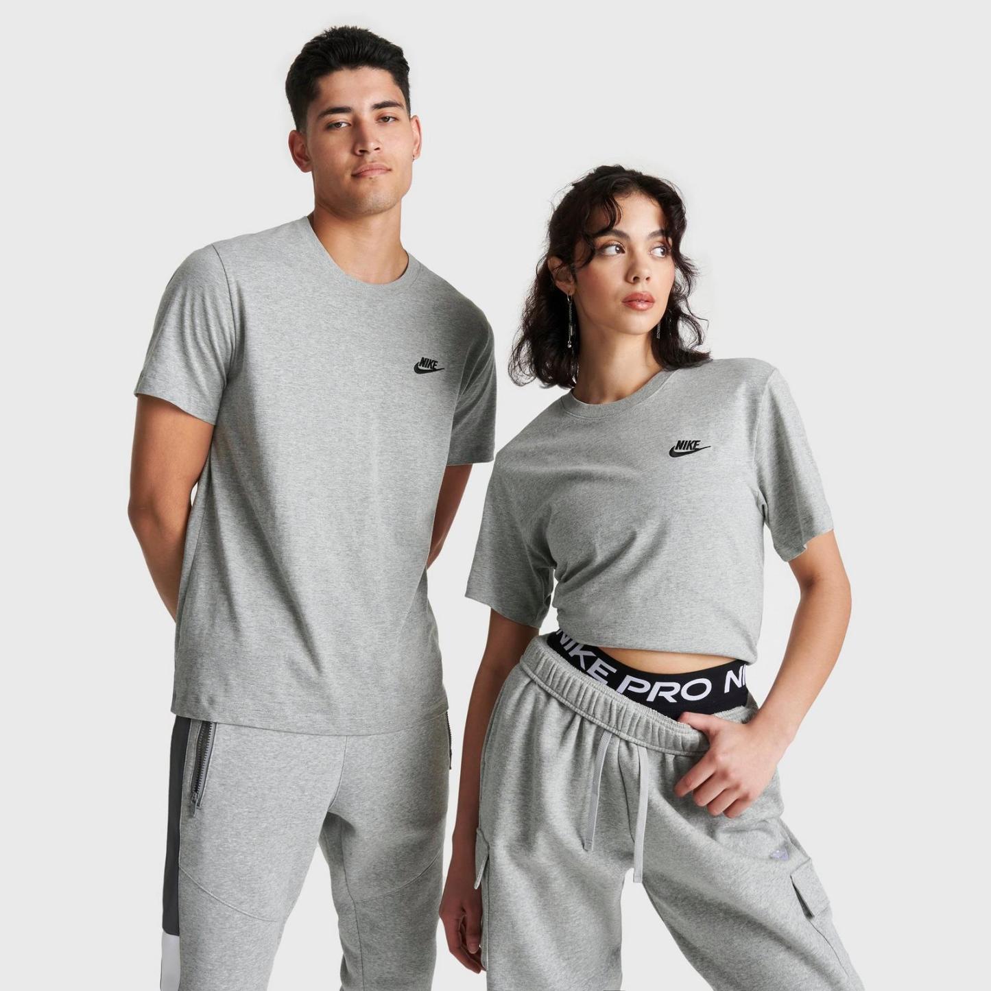 Nike Sportswear Club T-Shirt - Dark Grey Heather/Black