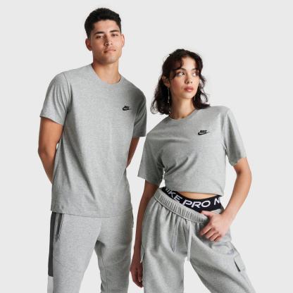 Nike Sportswear Club T-Shirt - Dark Grey Heather/Black