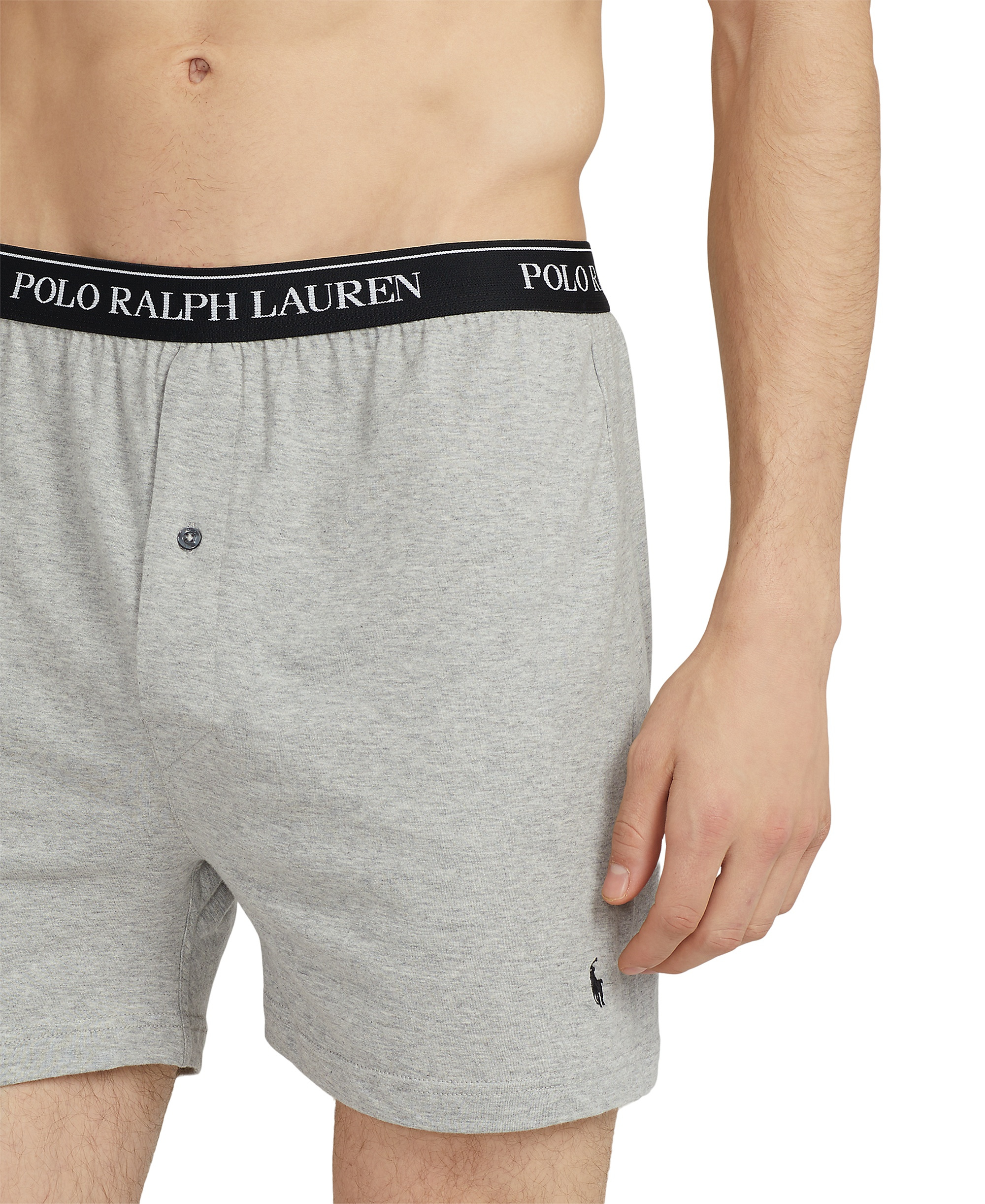 Polo Ralph Lauren Men's 5-Pack Classic-Fit Cotton Knit Boxers - Grey