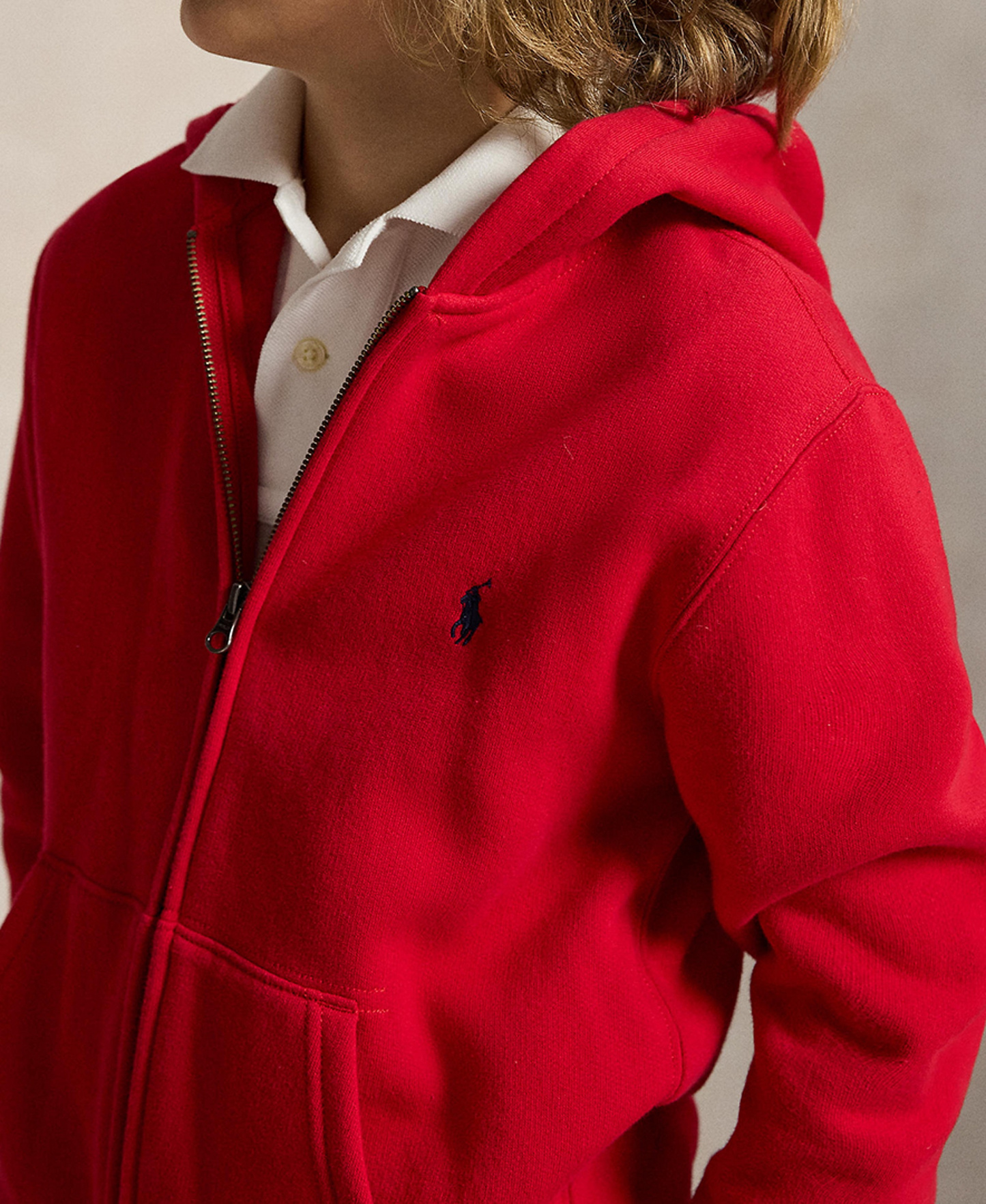 Polo Ralph Lauren 8-20 Boys' Cotton Fleece Zip Up Hoodie - Red