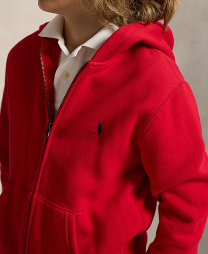 Polo Ralph Lauren 8-20 Boys' Cotton Fleece Zip Up Hoodie - Red