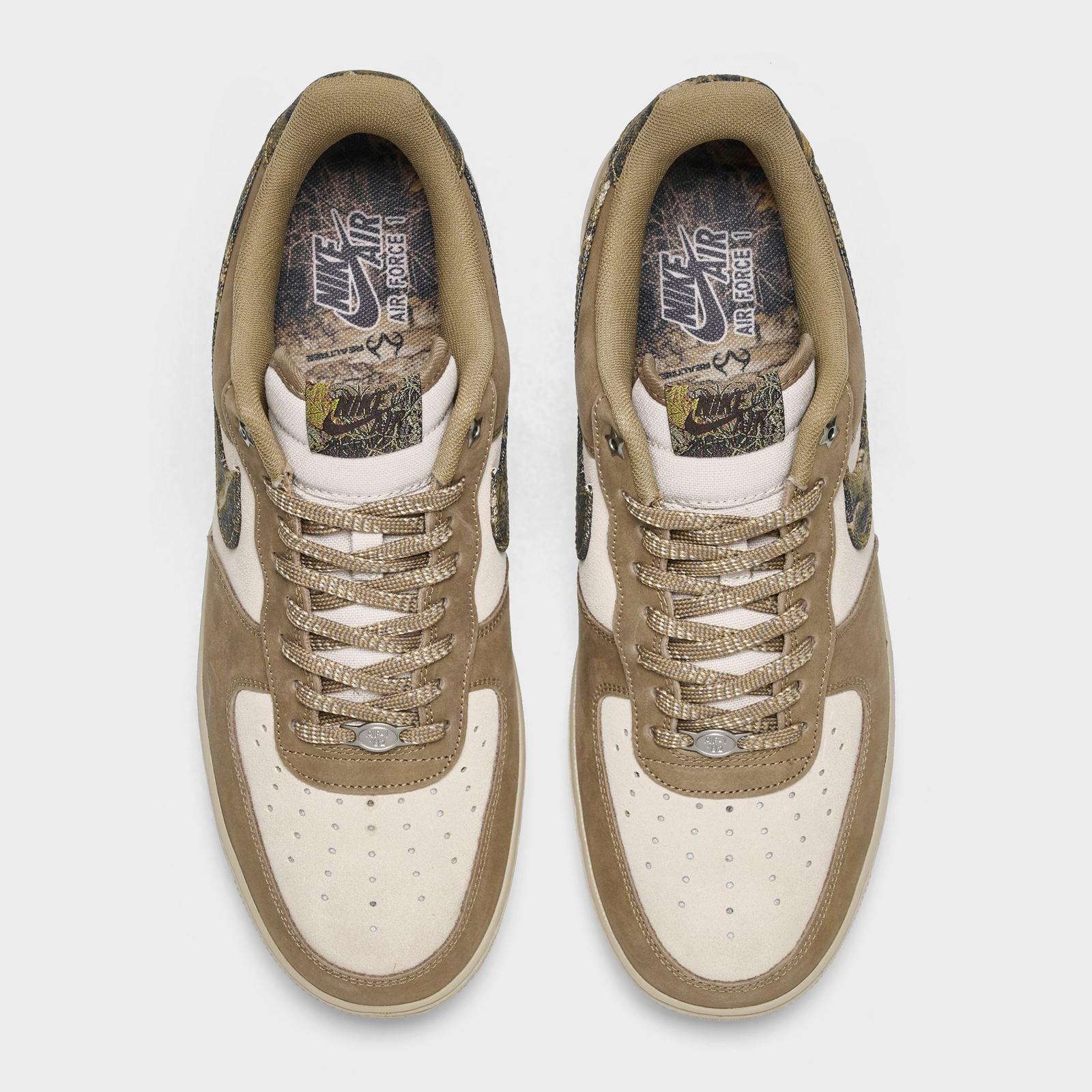 Men's Nike Air Force 1 Low Realtree Suede Casual Shoes - Rattan/Rocky Tan/Seal Brown/Multi-Color
