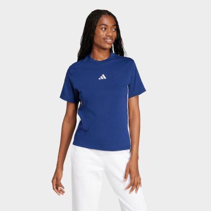 Women's adidas Essentials 3-Stripes Cotton T-Shirt - Dark Blue/White - view 1