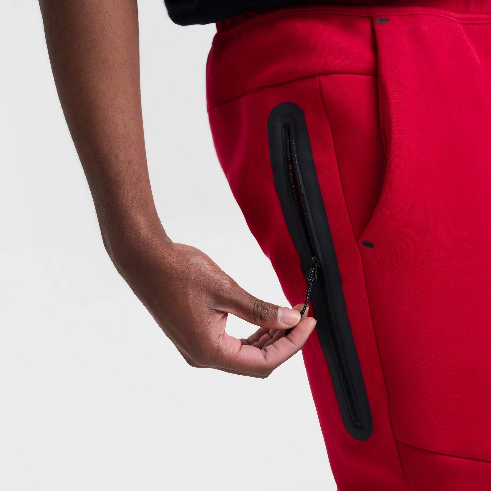 Men's Nike Tech Fleece Jogger Pants - Gym Red/Black