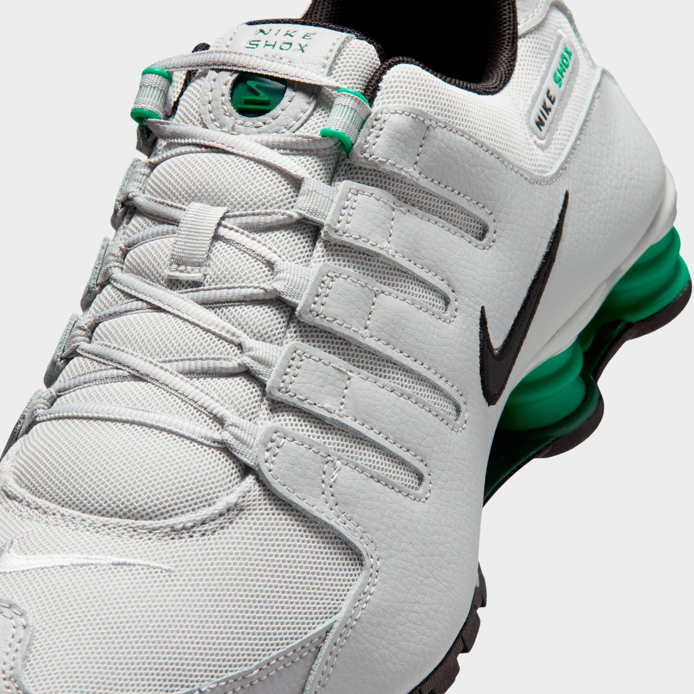 Men's Nithtke Shox NZ Casual Shoes - Grey Fog/Stadium Green/Fir/Black - Detail shot