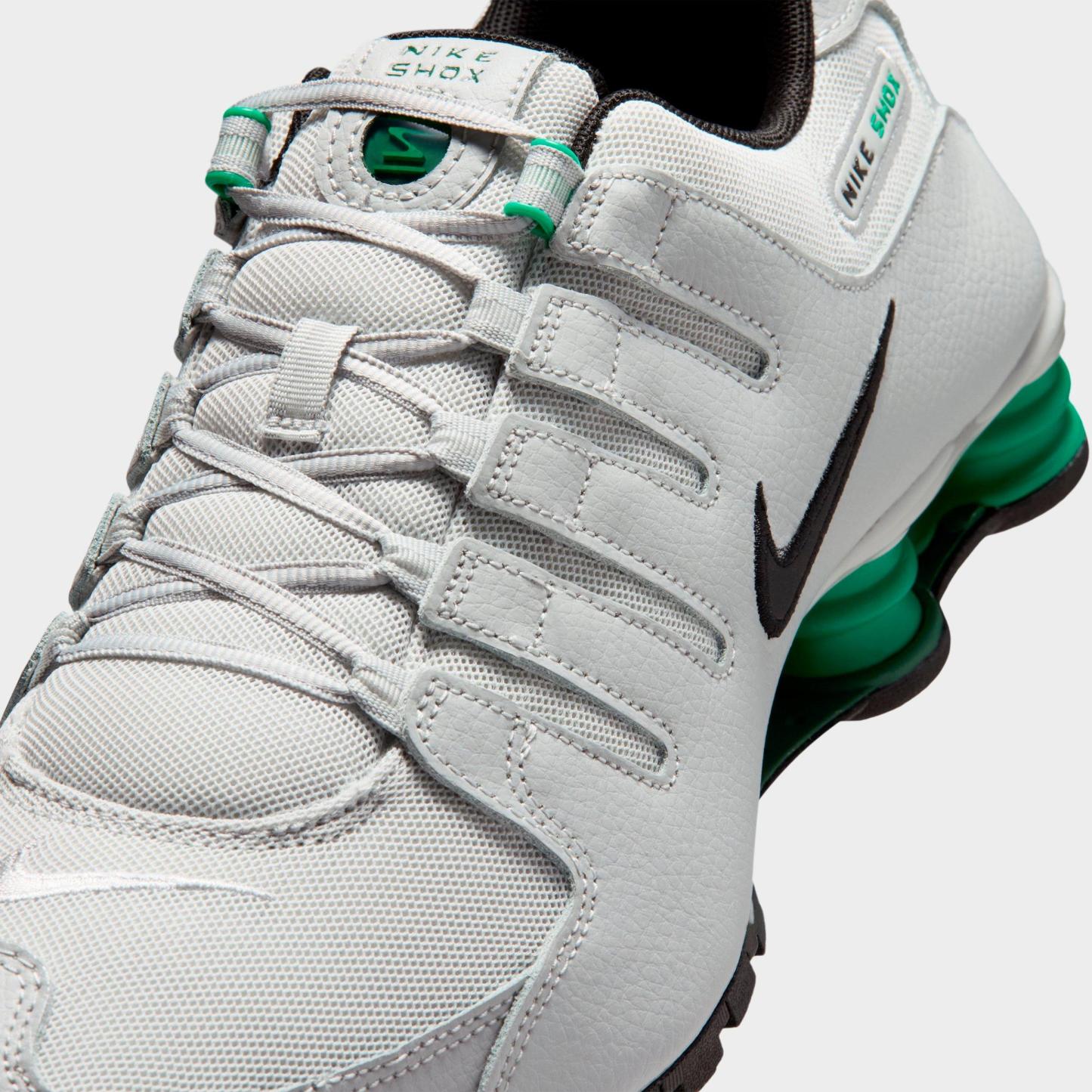 Men's Nithtke Shox NZ Casual Shoes - Grey Fog/Stadium Green/Fir/Black - Detail shot