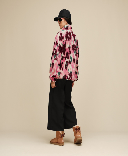 UGG Women's Plush Fleece Jacket - Abstract Multi