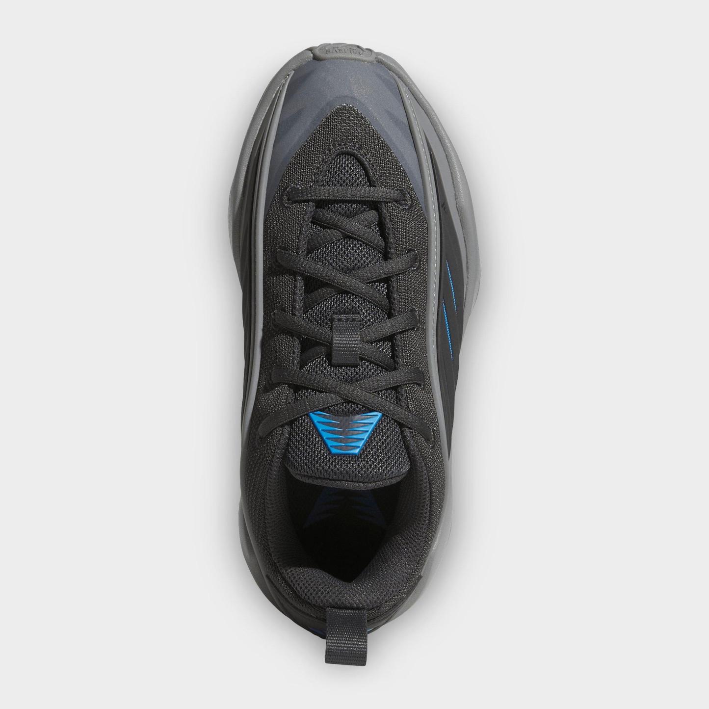 Big Kids' adidas Believe That 1 Basketball Shoes - Grey Three/Carbon/Lucid Ray Blue - Top view