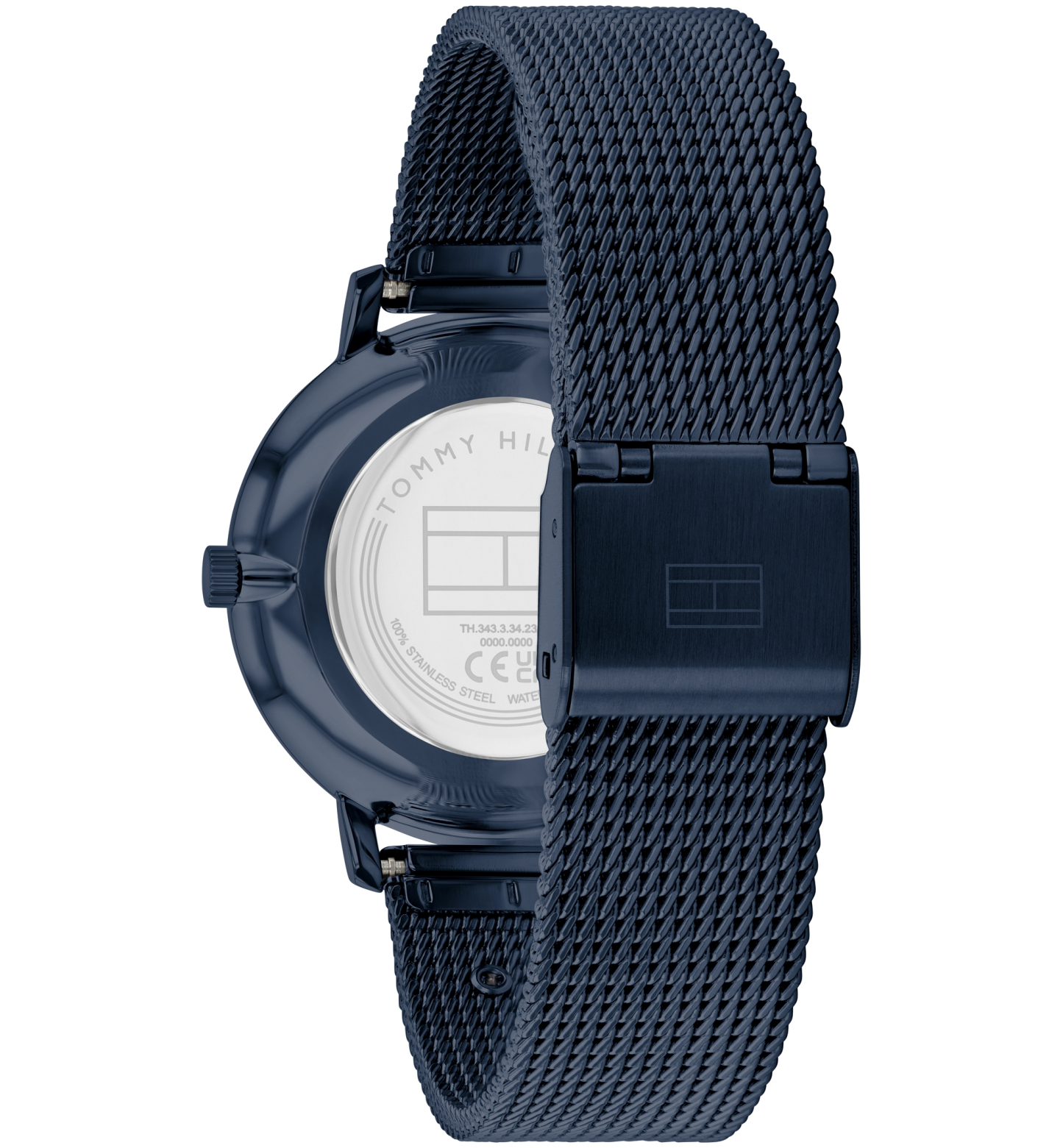 Tommy Hilfiger Women's Quartz Ionic Plated Blue Stainless Steel and Gold-Tone Steel Mesh Bracelet Watch 35mm - Blue
