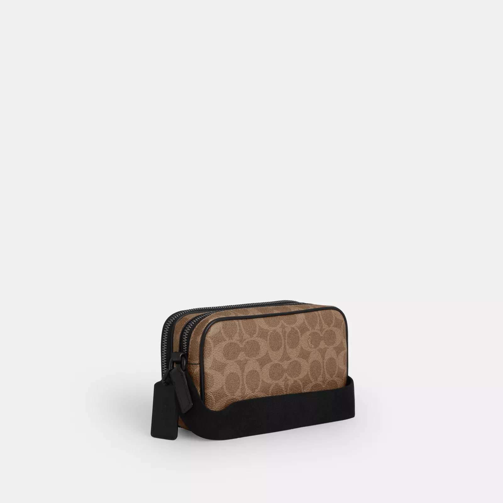 Colton Crossbody Bag 19 In Signature Canvas - Matte Black/Tan Black - view 4