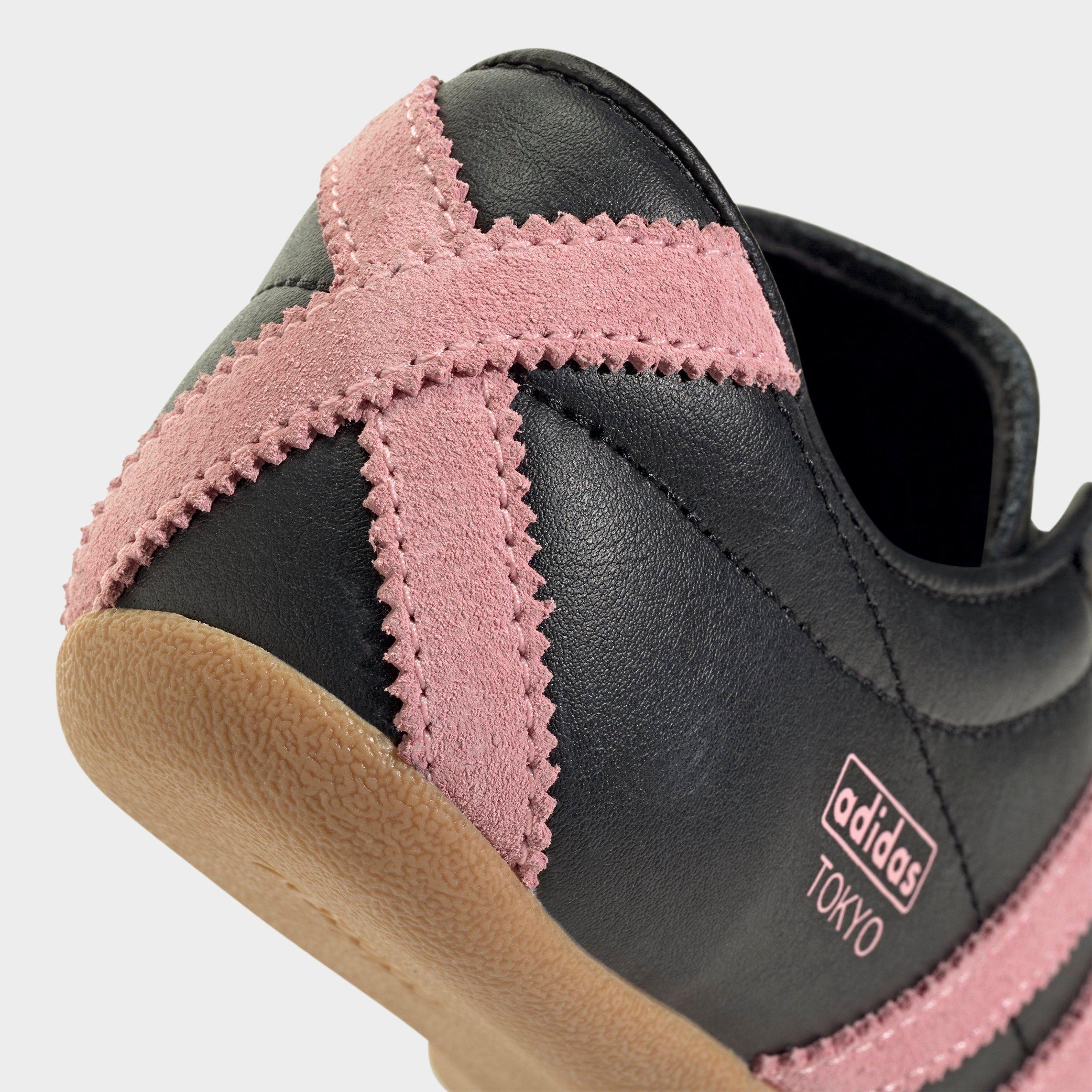 Big Kids' adidas Originals Tokyo Casual Shoes - Core Black/Glow Pink/Gum - Detail shot