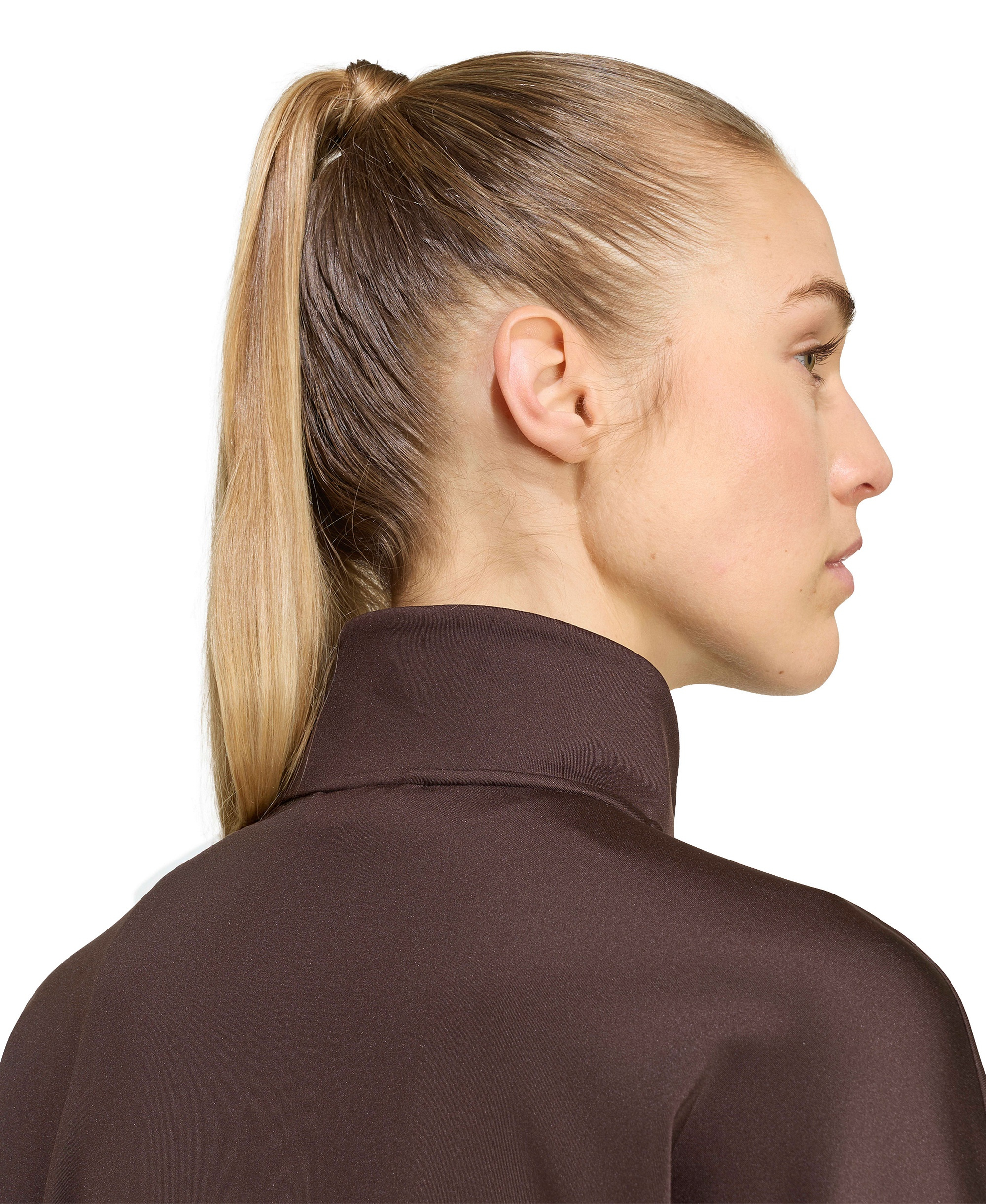 adidas Women's Hyperglam Track Cropped Training Track Jacket - Aurora Coffee