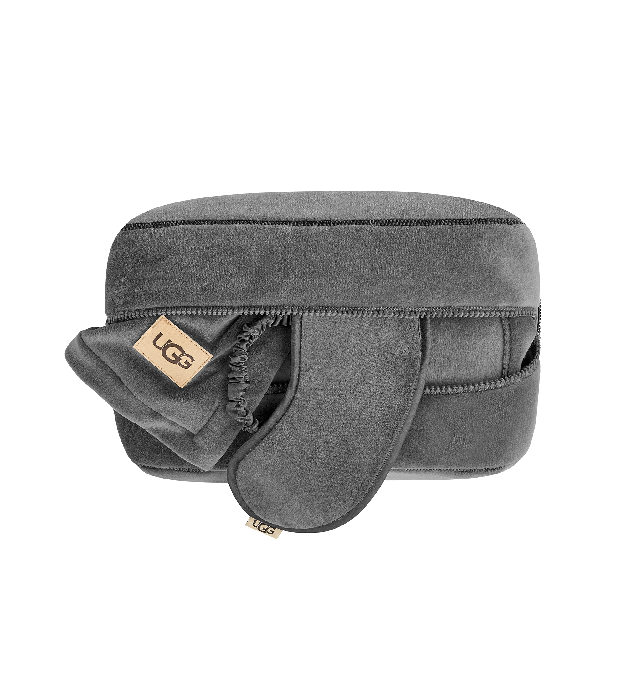 UGG® Raegan 3-Piece Throw, Eye Mask and Case Gift Set - Chestnut