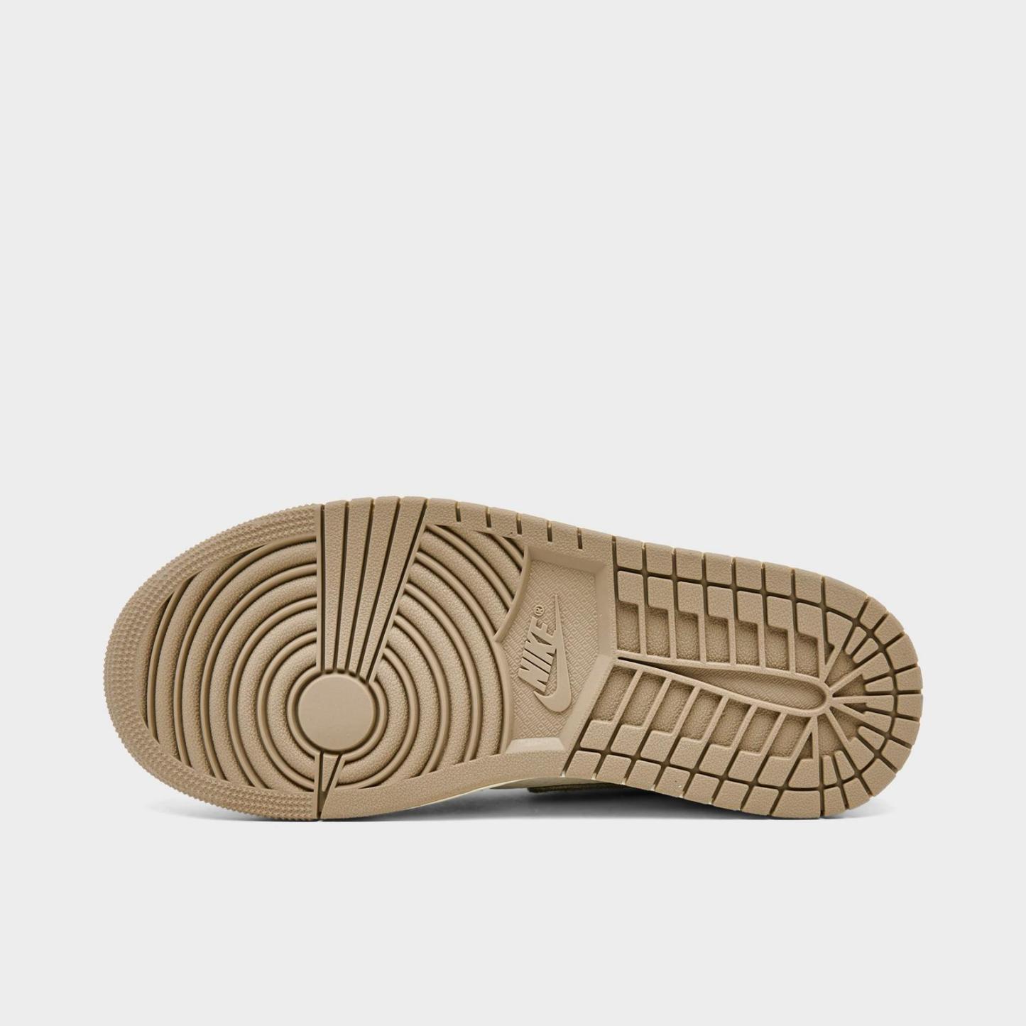 Women's Air Jordan Retro 1 High OG Casual Shoes - Khaki/Multi-Color/Sail/Cargo Khaki/Coconut Milk/Pecan - view 6