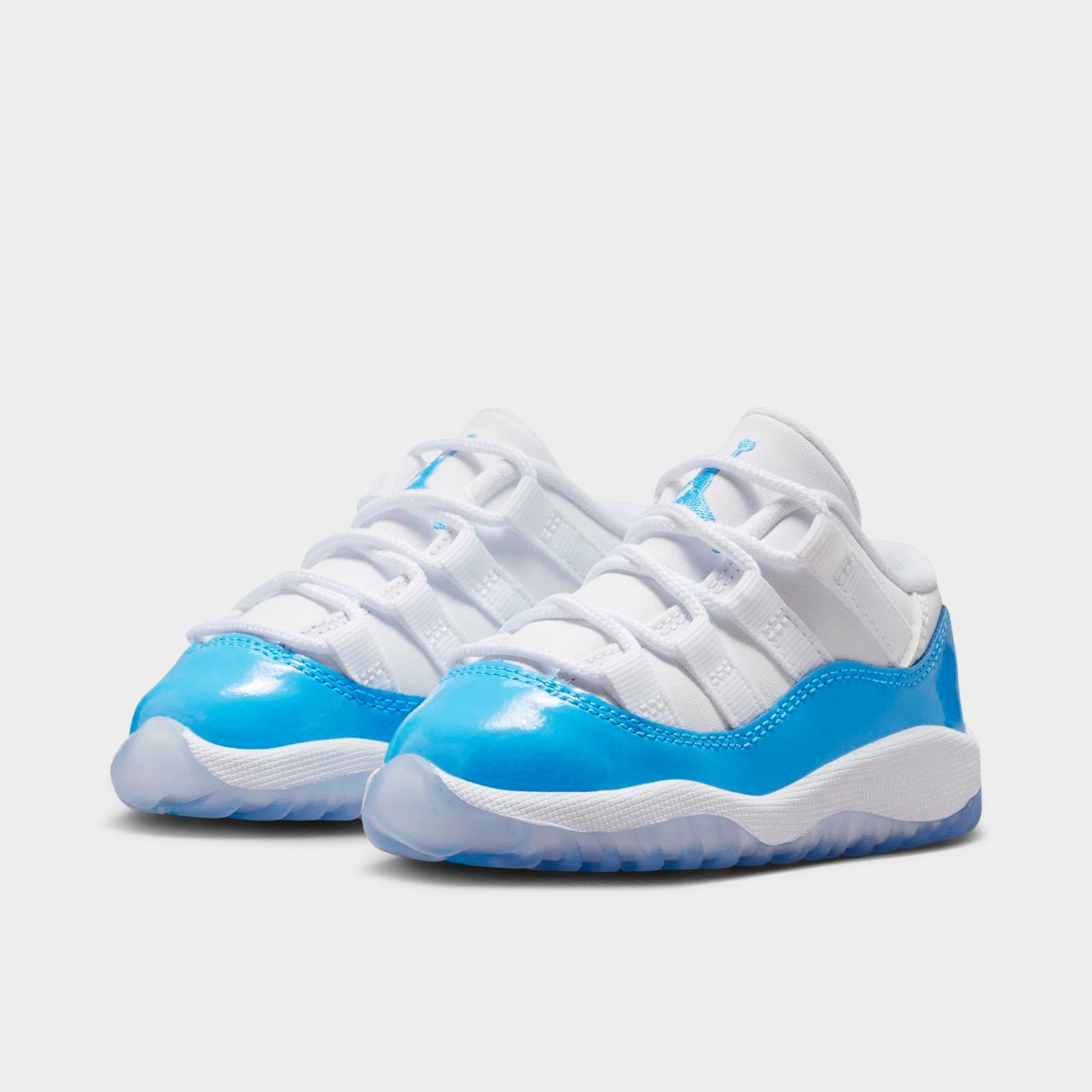 Kids' Toddler Air Jordan Retro 11 Low Basketball Shoes - White/University Blue/Black - view 2