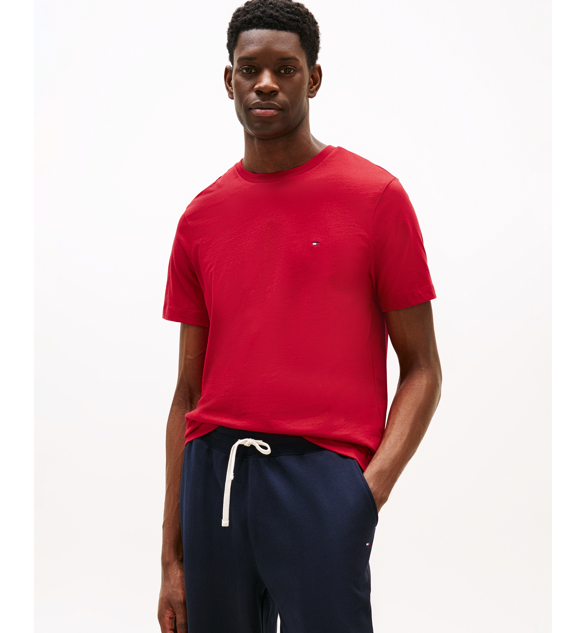 Tommy Hilfiger Men's Essential Regular-Fit T-Shirt - Medium Red