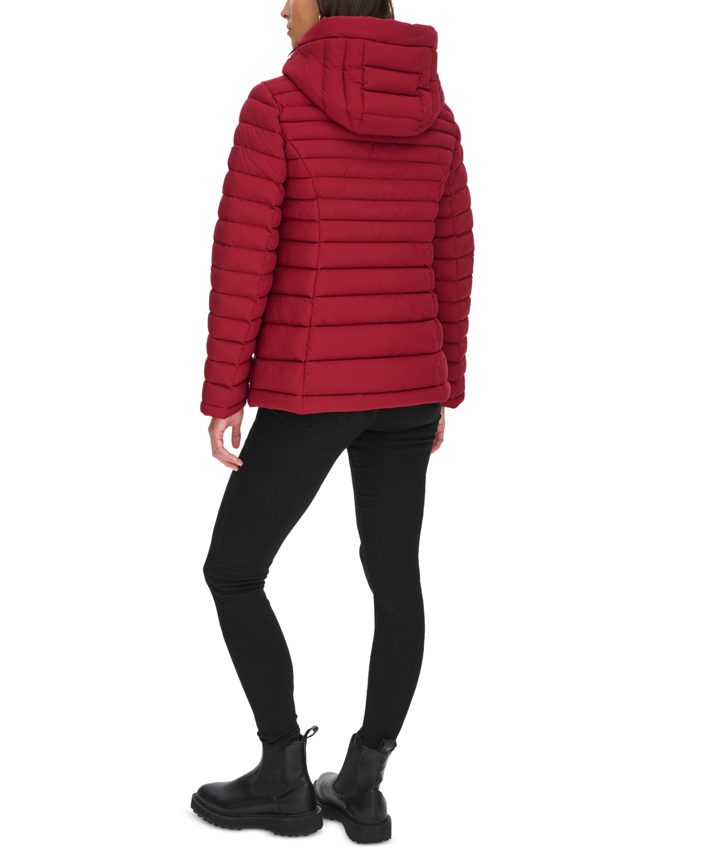 Tommy Hilfiger Women's Hooded Packable Puffer Coat - Rouge