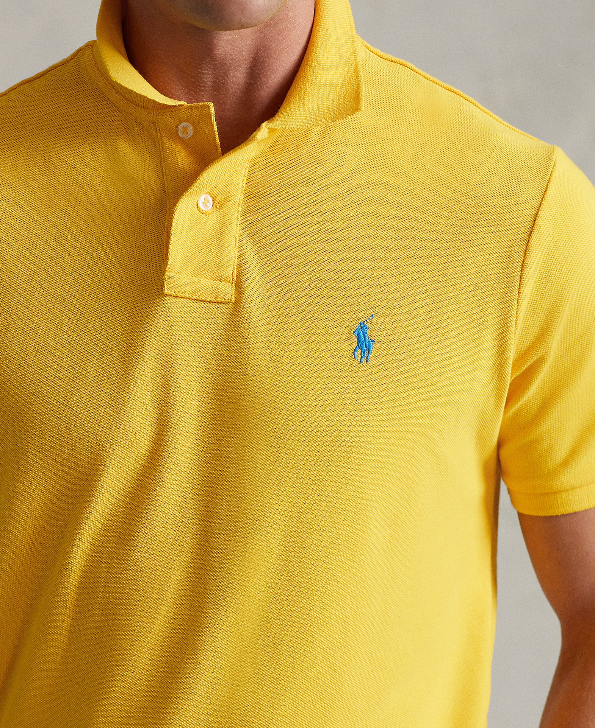 Polo Ralph Lauren Men's Classic-Fit Mesh Polo Shirt - Yellow Fin