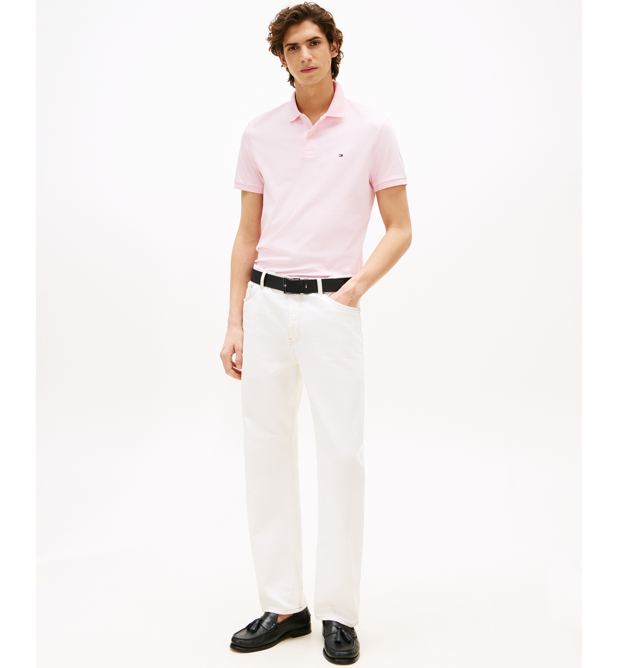 Tommy Hilfiger Men's Regular-Fit Smooth Touch Liquid Cotton Polo Shirts - Pink Lily