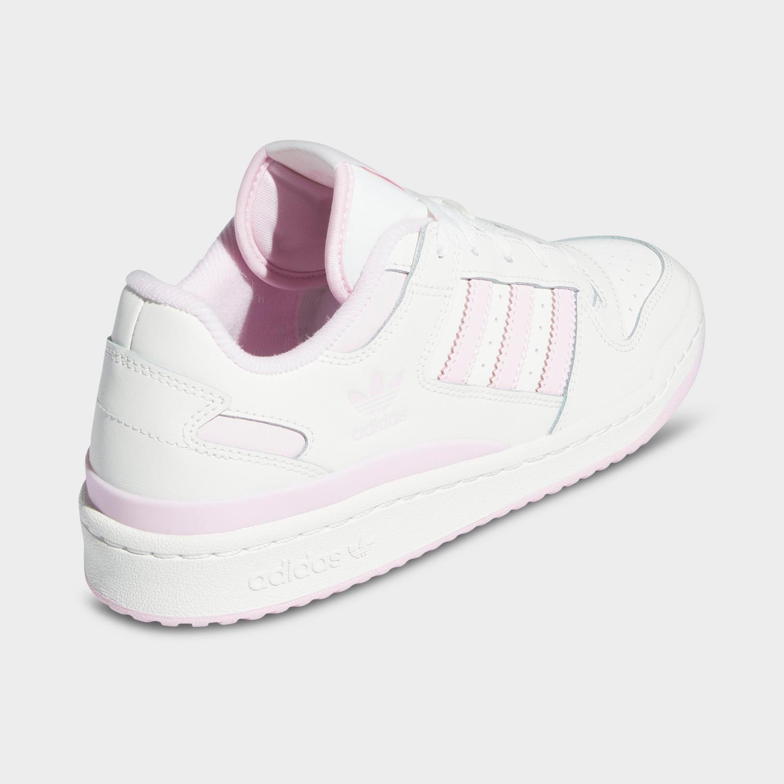 Women's adidas Originals Forum Low CL Casual Shoes - Cloud White/Clear Pink/Cloud White - view 4