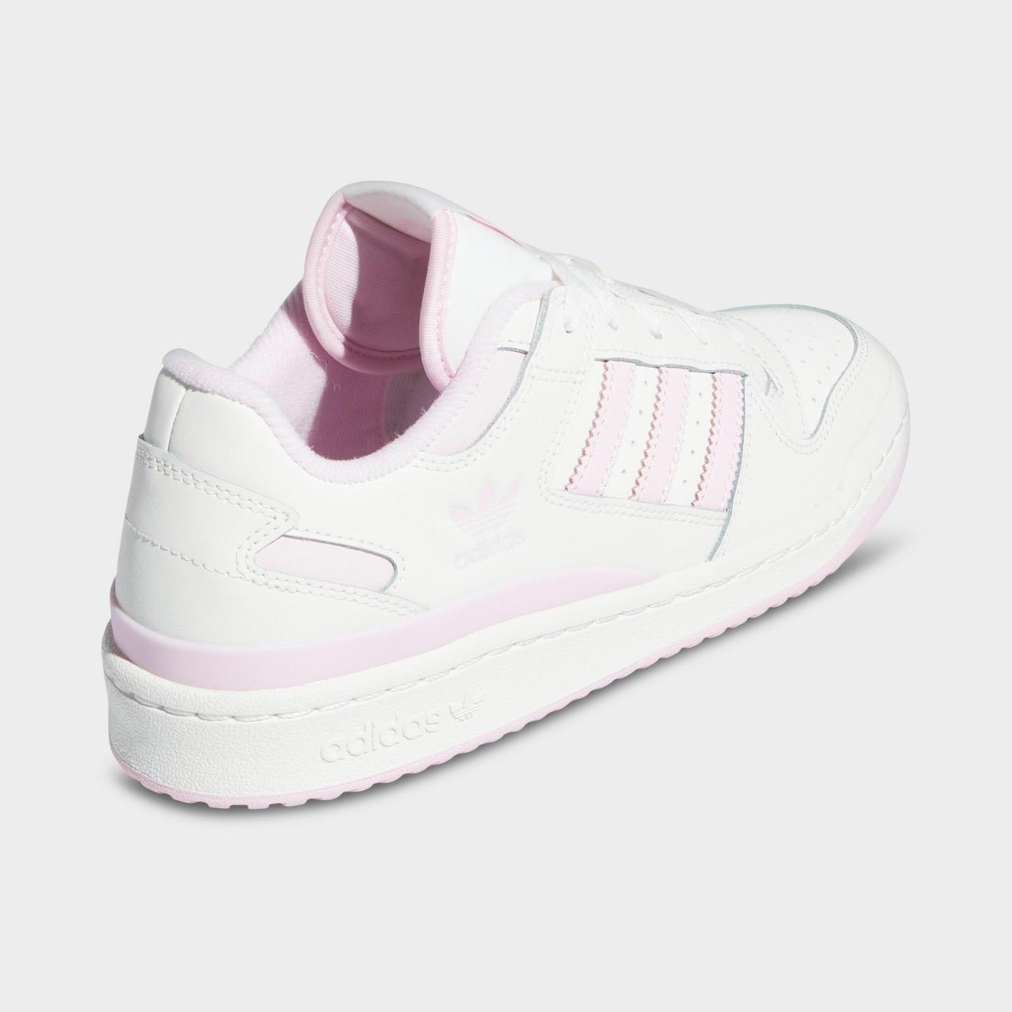Women's adidas Originals Forum Low CL Casual Shoes - Cloud White/Clear Pink/Cloud White - view 4