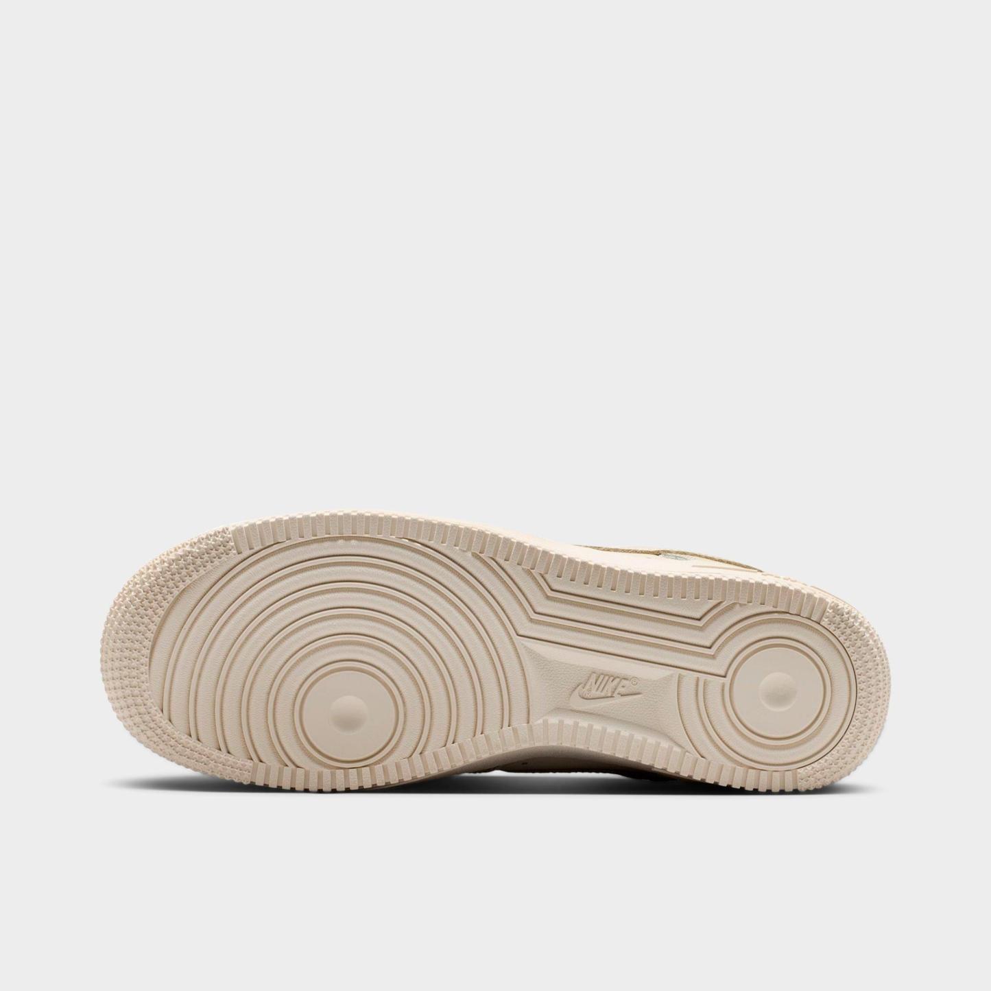 Women's Nithtke Air Force 1 Retro Premium Casual Shoes - Oatmeal/Oatmeal/Pale Ivory - Bottom view
