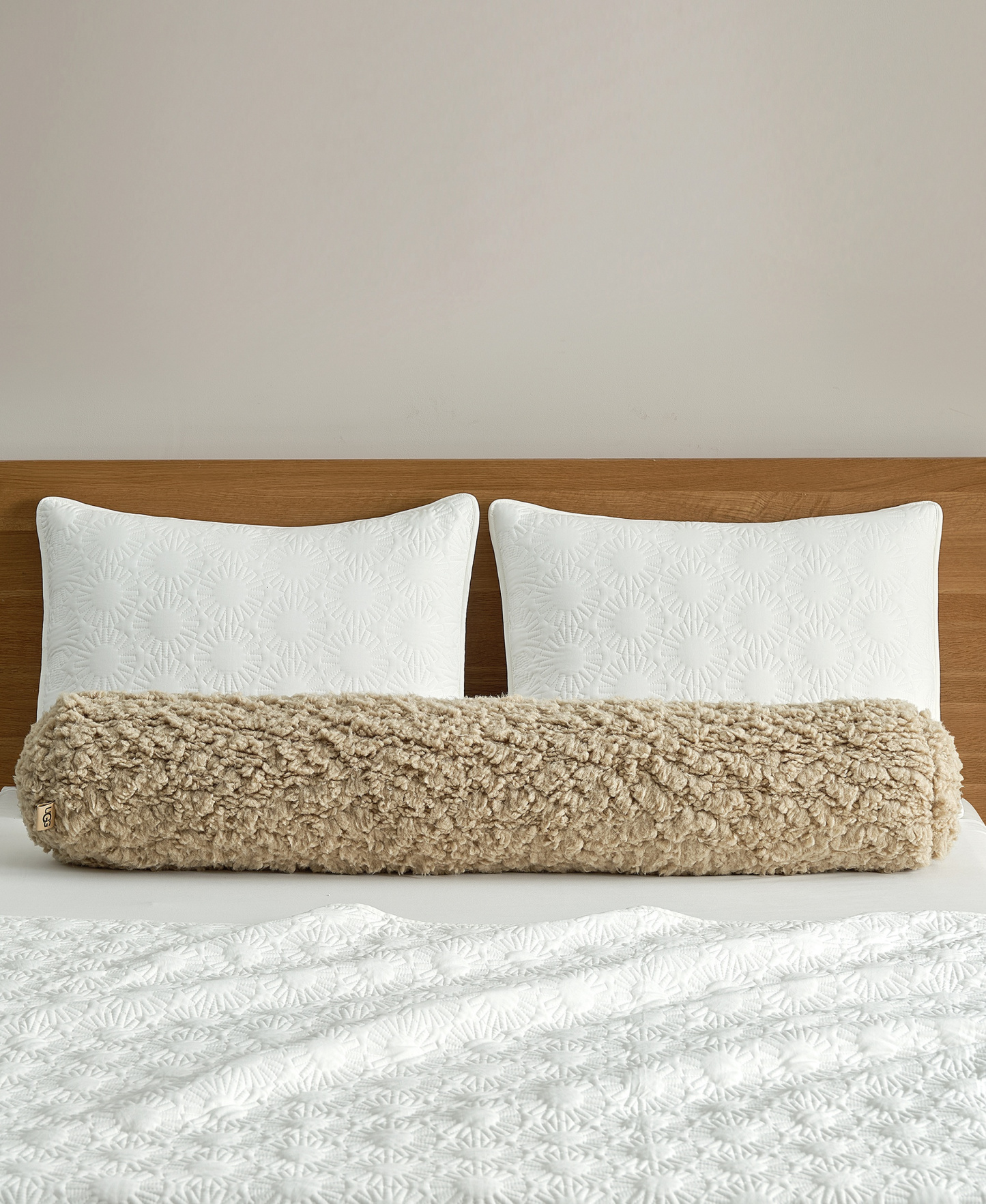 UGG® Shira Textured Bolster, 48" x 8" - Mustard Seed