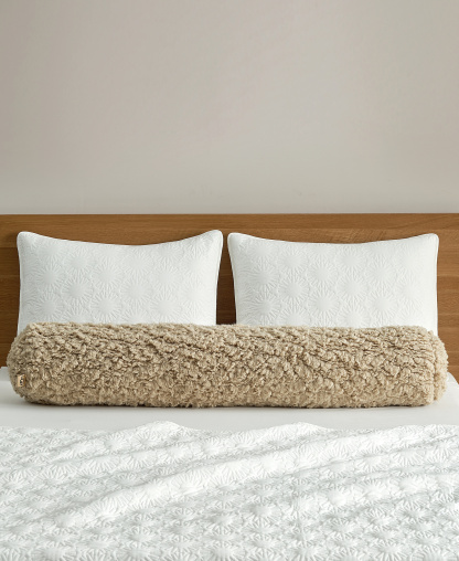 UGG® Shira Textured Bolster, 48" x 8" - Mustard Seed