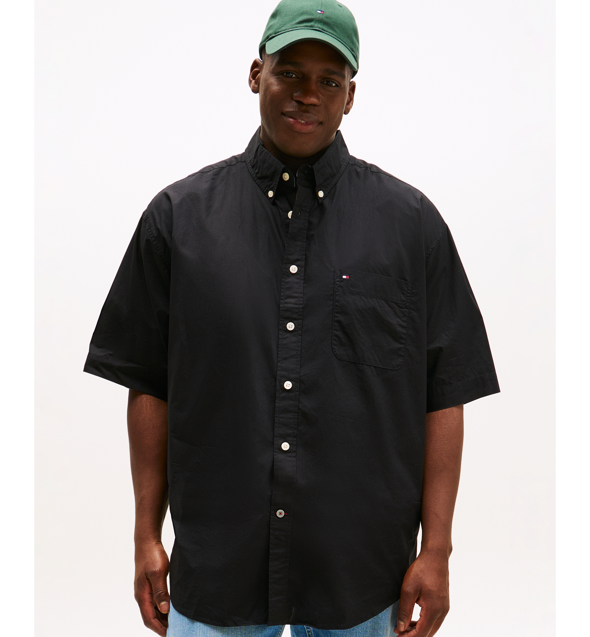 Tommy Hilfiger Men's  Big & Tall Maxwell Short-Sleeve Button-Down Shirt - Dark Sable