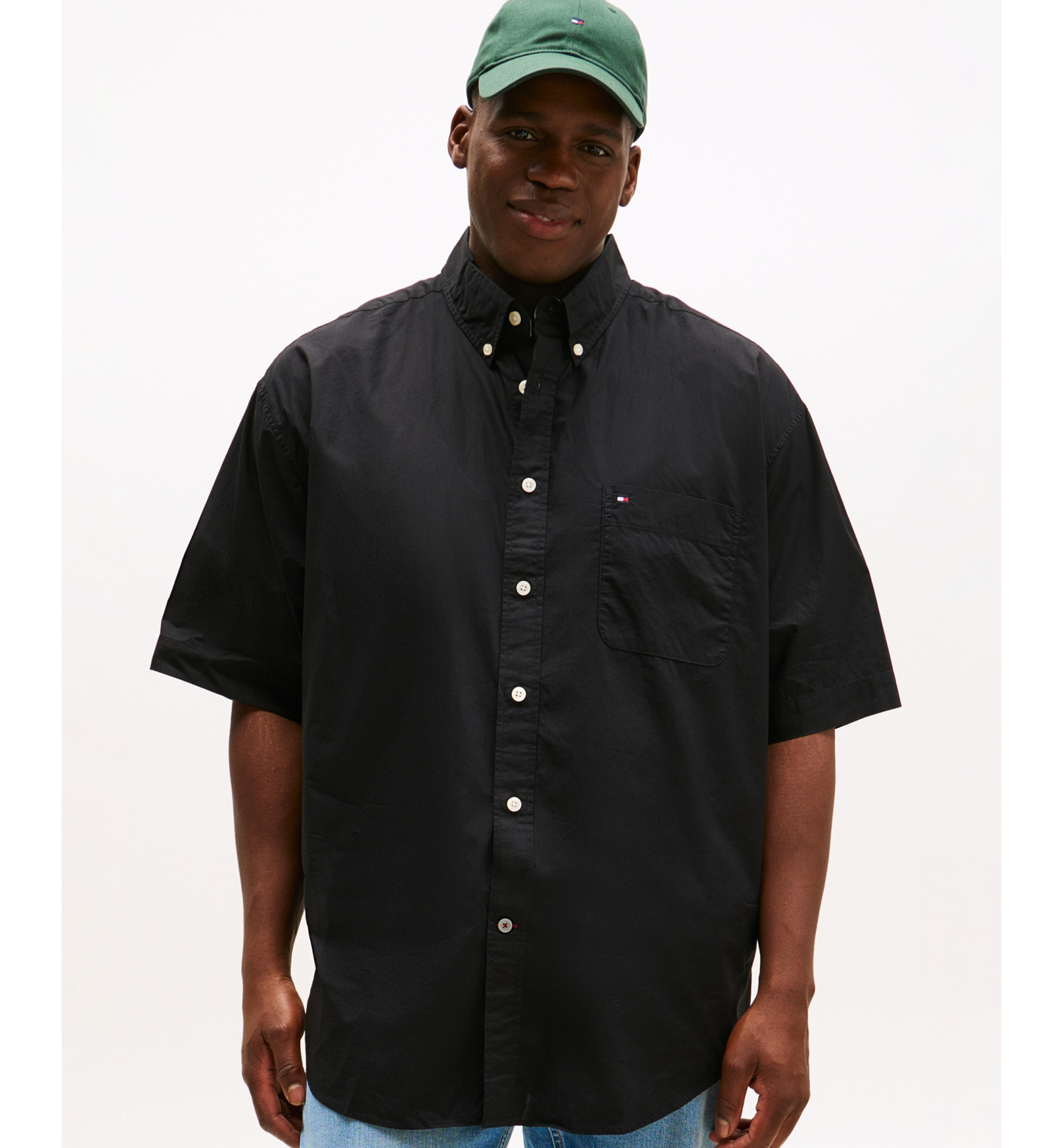 Tommy Hilfiger Men's  Big & Tall Maxwell Short-Sleeve Button-Down Shirt - Dark Sable