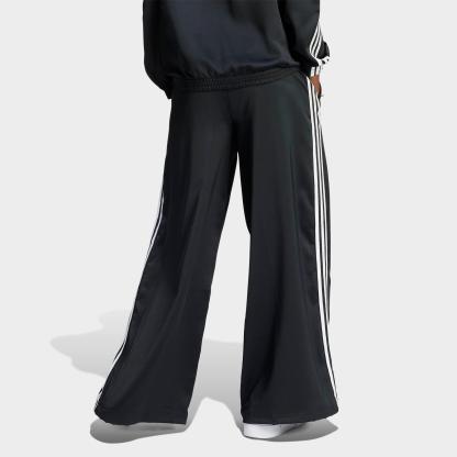 Women's adidas Originals adicolor Satin Wide Leg Track Pants - Black