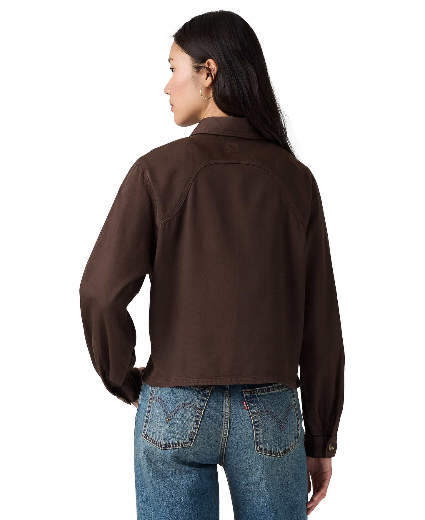 Levi's Women's Long-Sleeve Utility Crop Top - Java Gd
