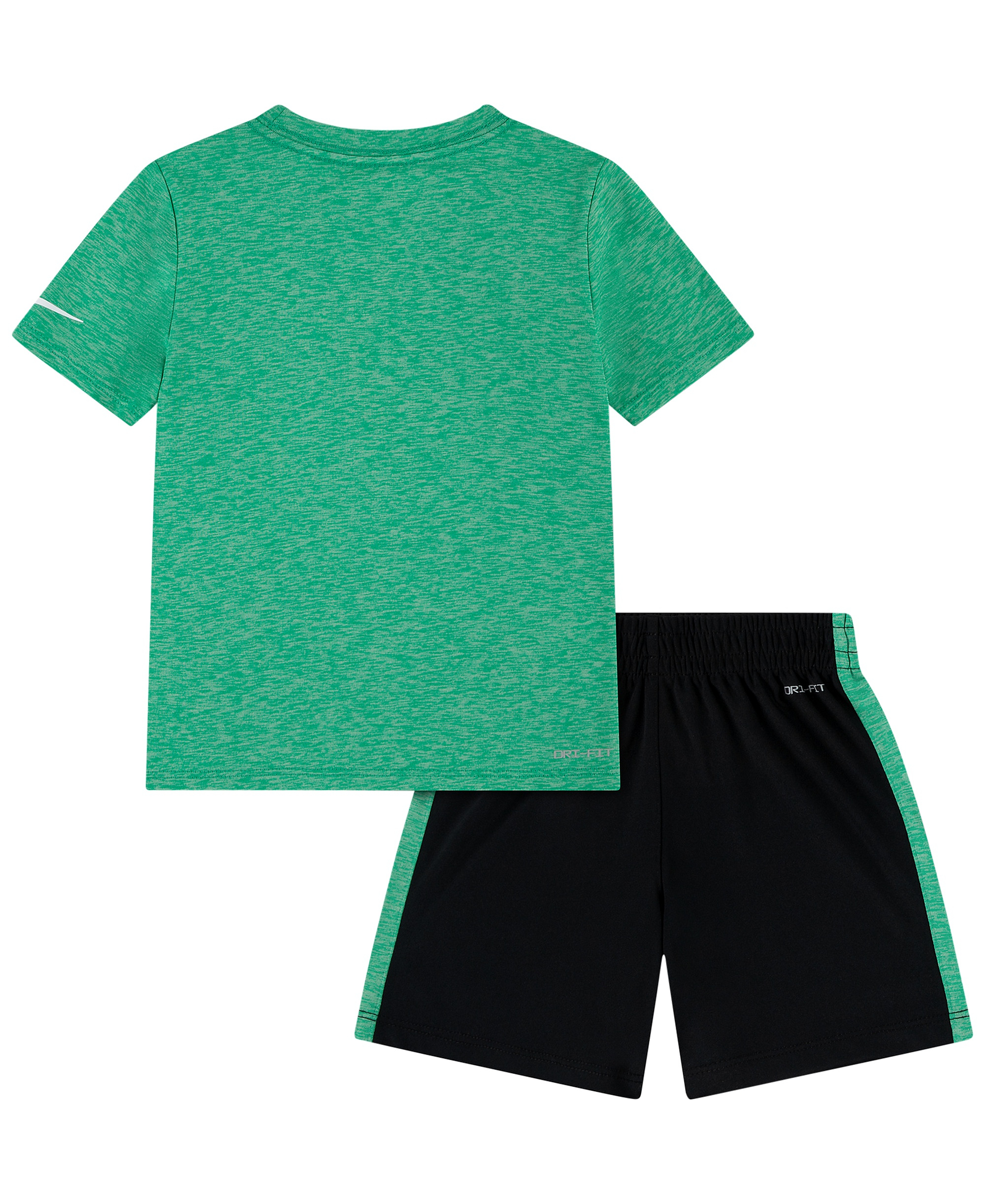 Nike Toddler Boys' 2T-4T Dri-FIT Dropset Short-Sleeve T-Shirt and Shorts, 2-Piece Set - Black/Green