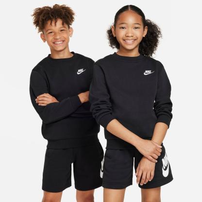 Big Kids' Nithtke Sportswear Club Fleece Sweatshirt - Black/White