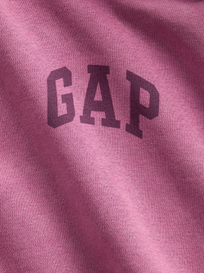 VintageSoft Crop Logo Hoodie - Dahlia pink