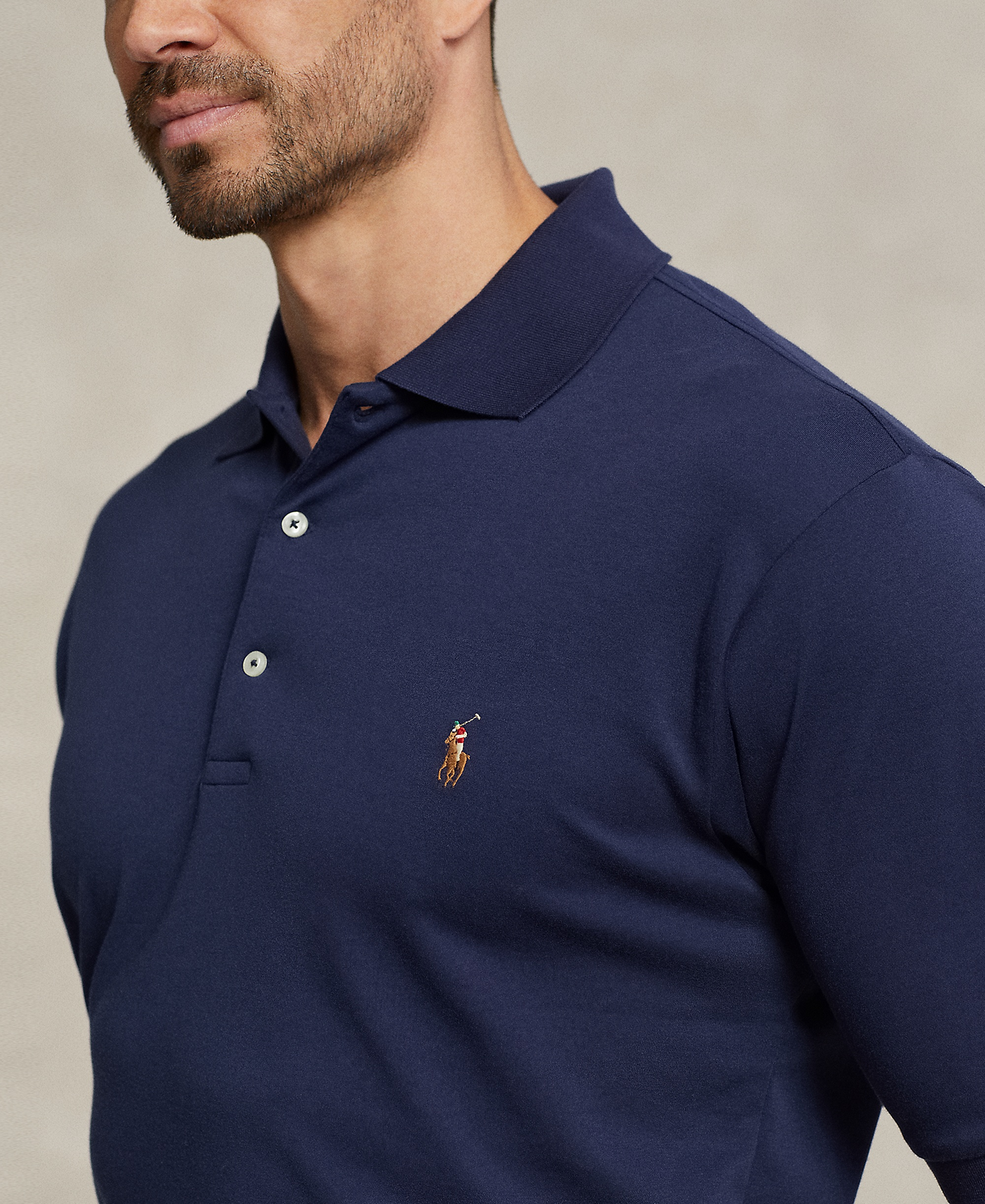 Polo Ralph Lauren Men's Big & Tall Solid Polo Shirt - Refined Navy