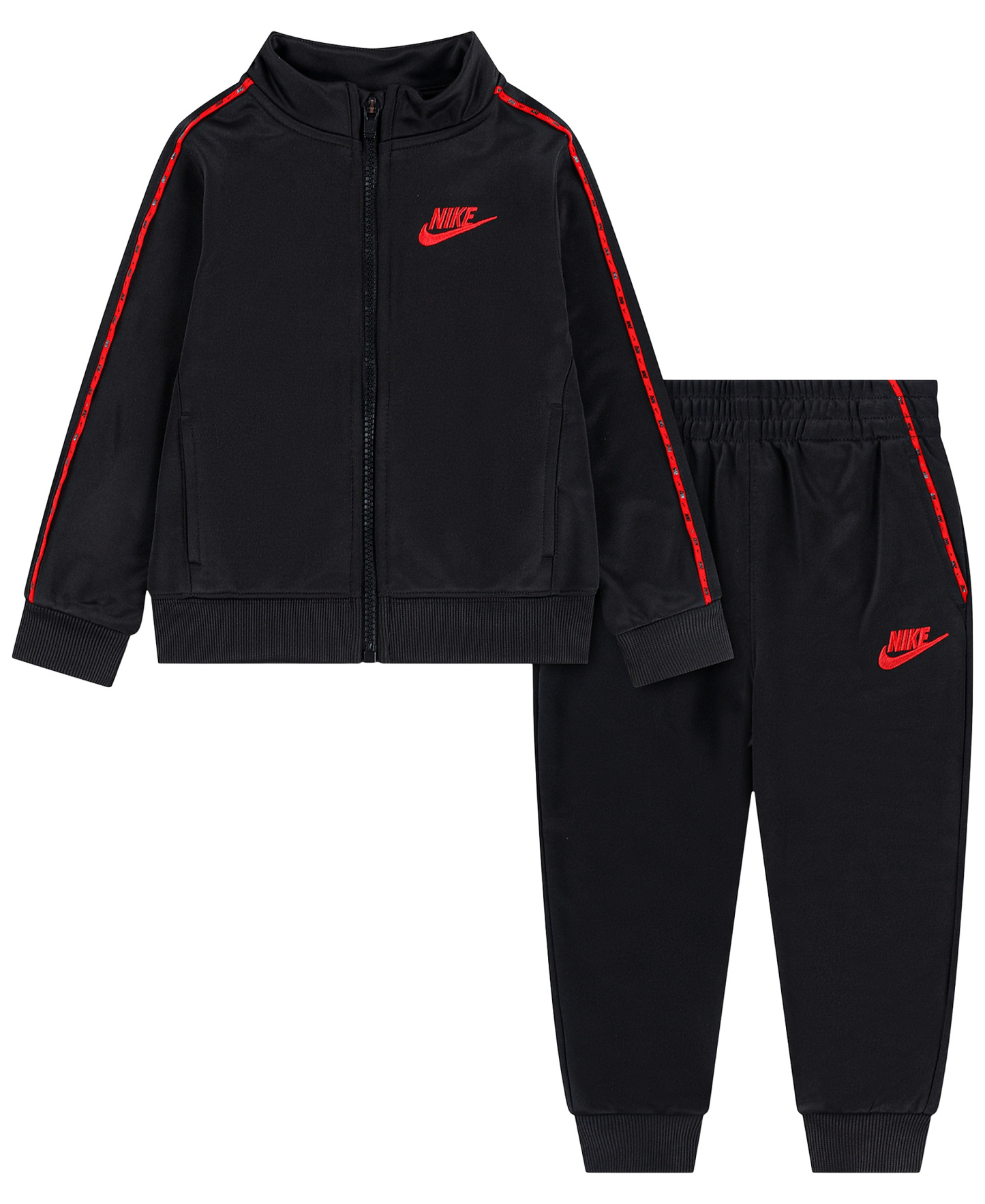 Nike Toddler Boys' 2T-4T Dri-Fit Lifestyle Full-Zip Jacket and Pants, 2-Piece Set - Black