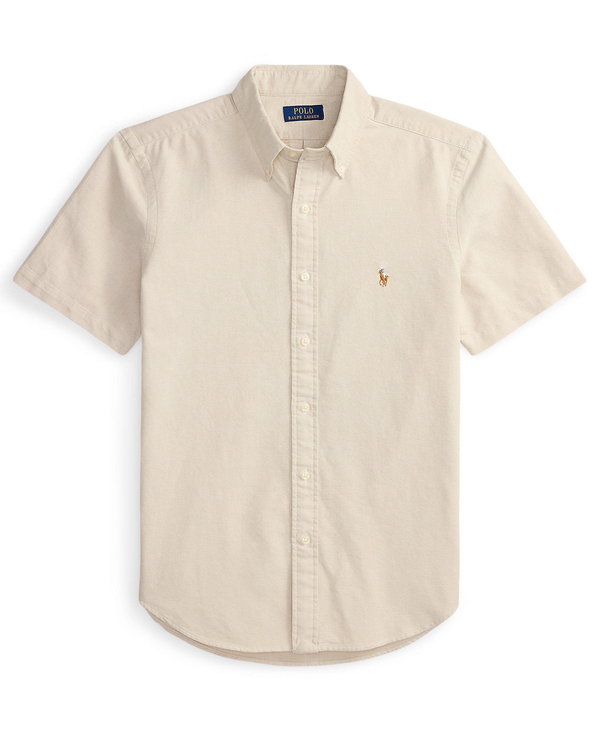 Polo Ralph Lauren Men's Classic-Fit Short-Sleeve Oxford Shirt - Coastal Beige