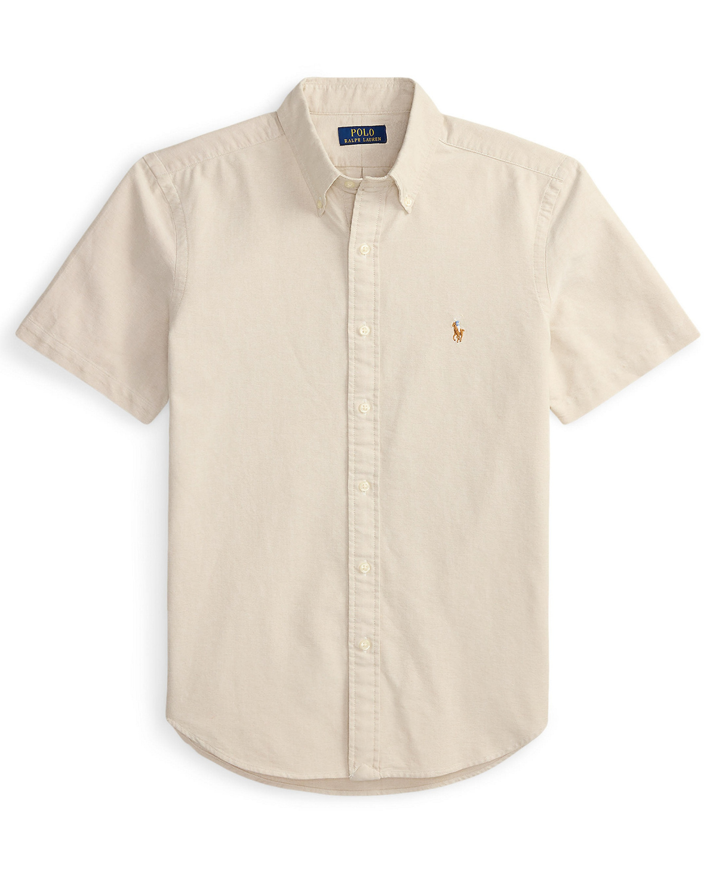 Polo Ralph Lauren Men's Classic-Fit Short-Sleeve Oxford Shirt - Coastal Beige