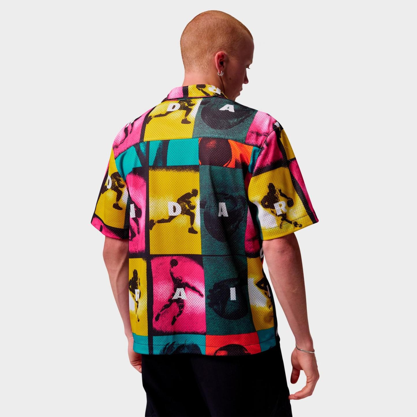 Men's Jordan Brooklyn Graphic Button-Up Camp Shirt - Multi - view 3